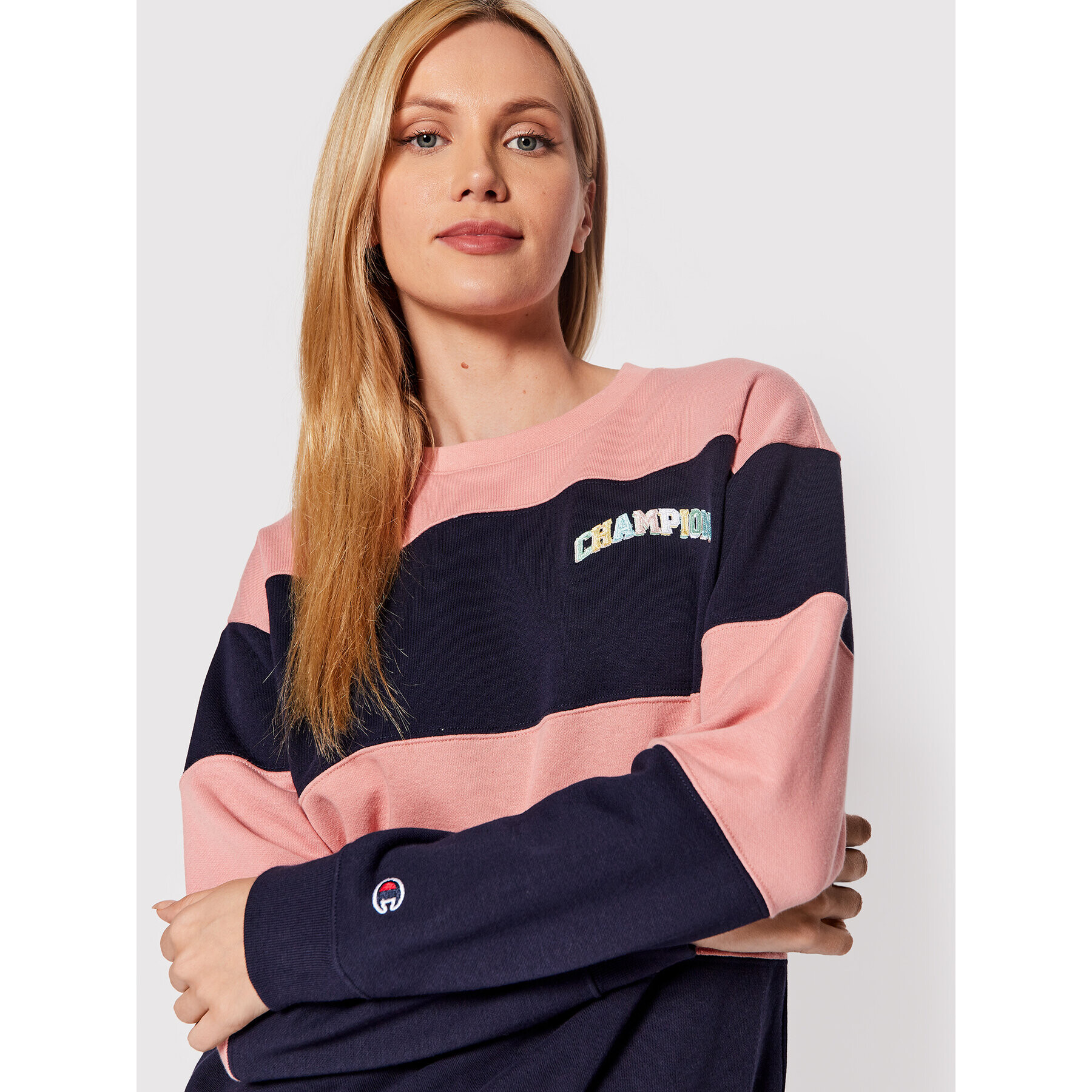Champion Суитшърт 114965 Тъмносин Custom Fit - Pepit.bg