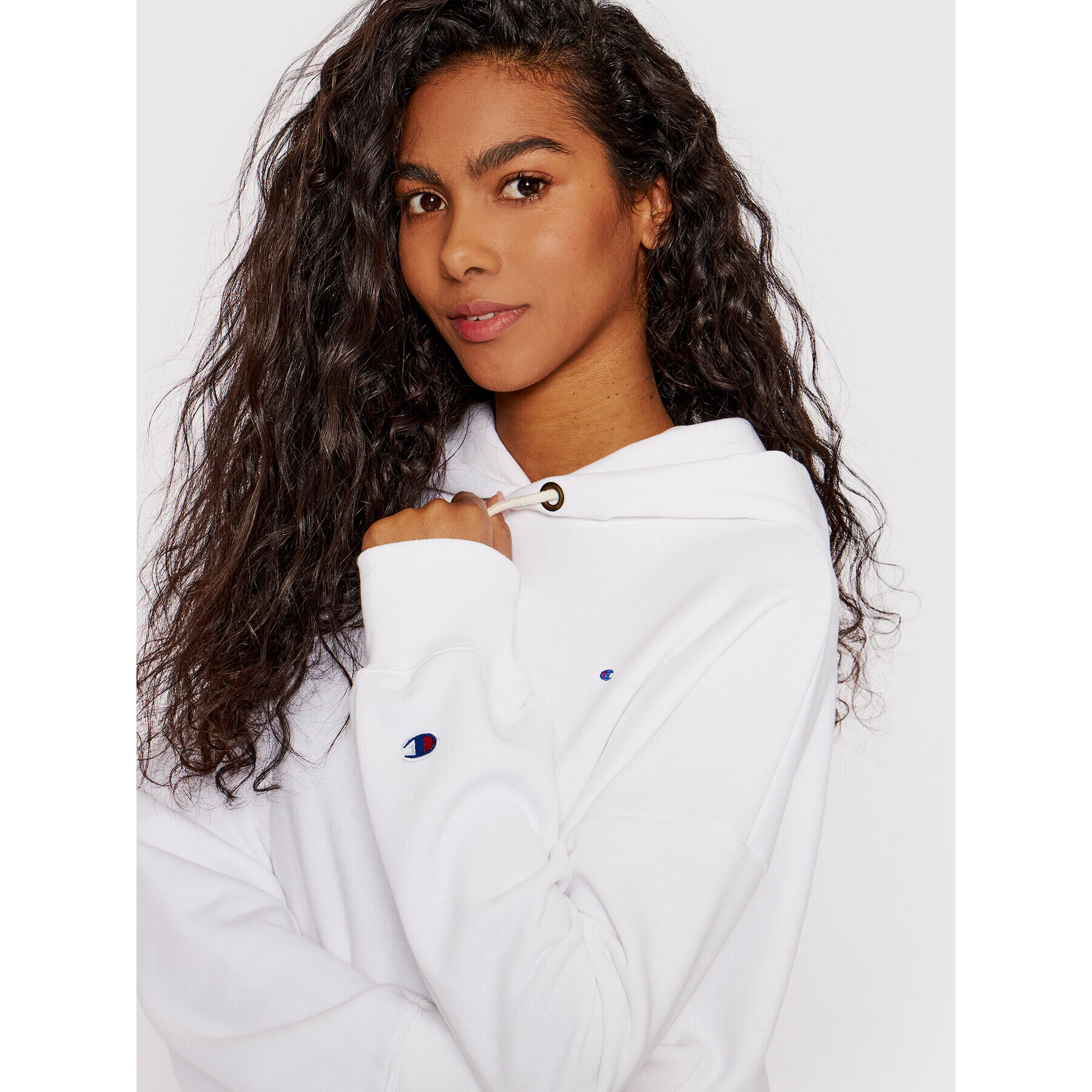 Champion Суитшърт 115152 Бял Regular Fit - Pepit.bg
