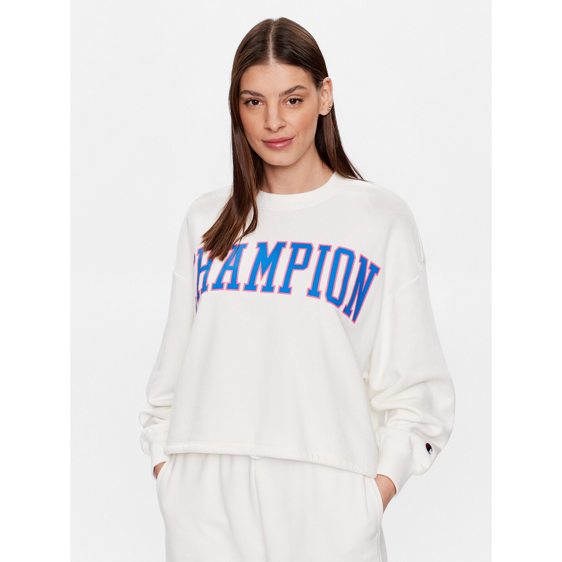 Champion Суитшърт 116082 Бял Relaxed Fit - Pepit.bg