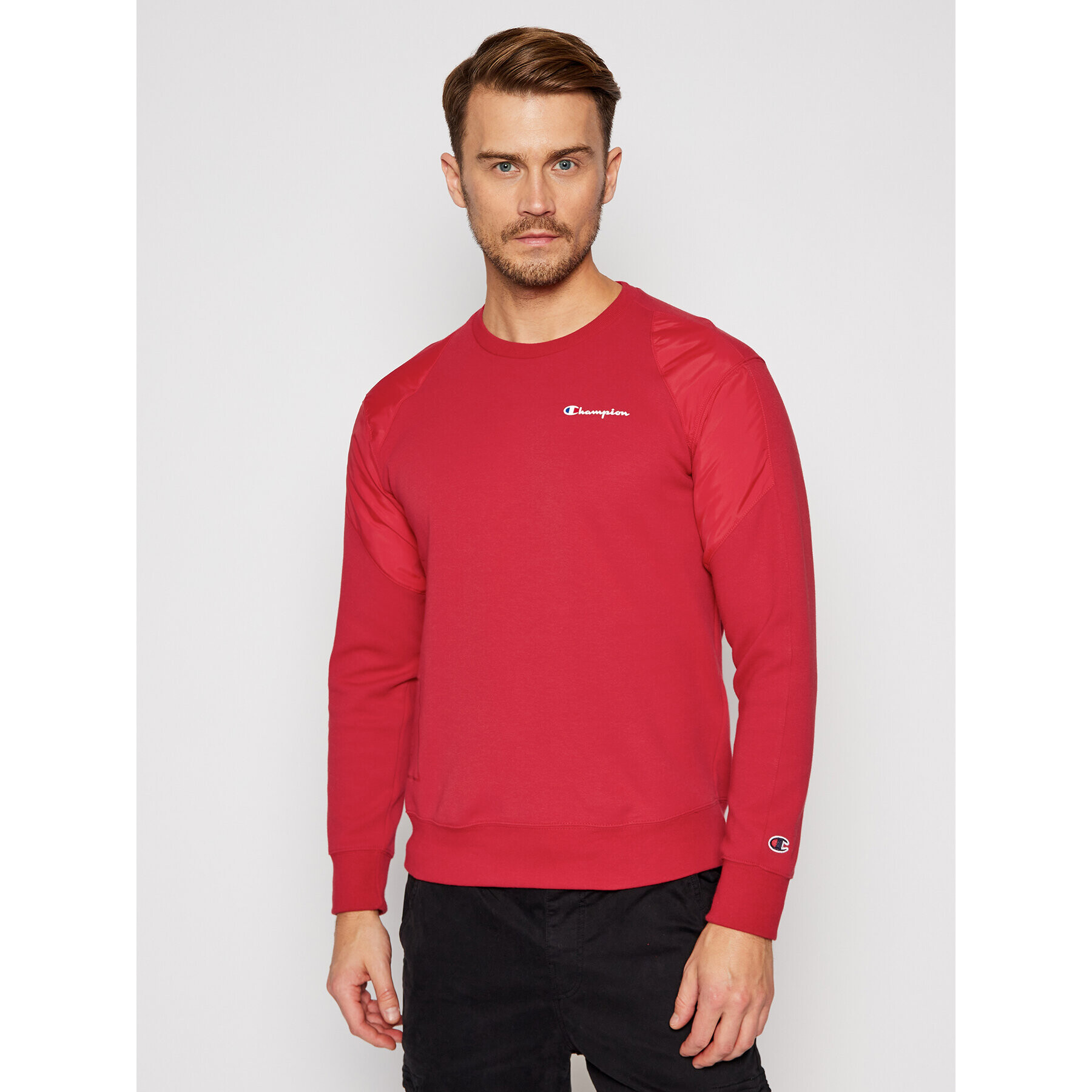 Champion Суитшърт 214860 Червен Custom Fit - Pepit.bg