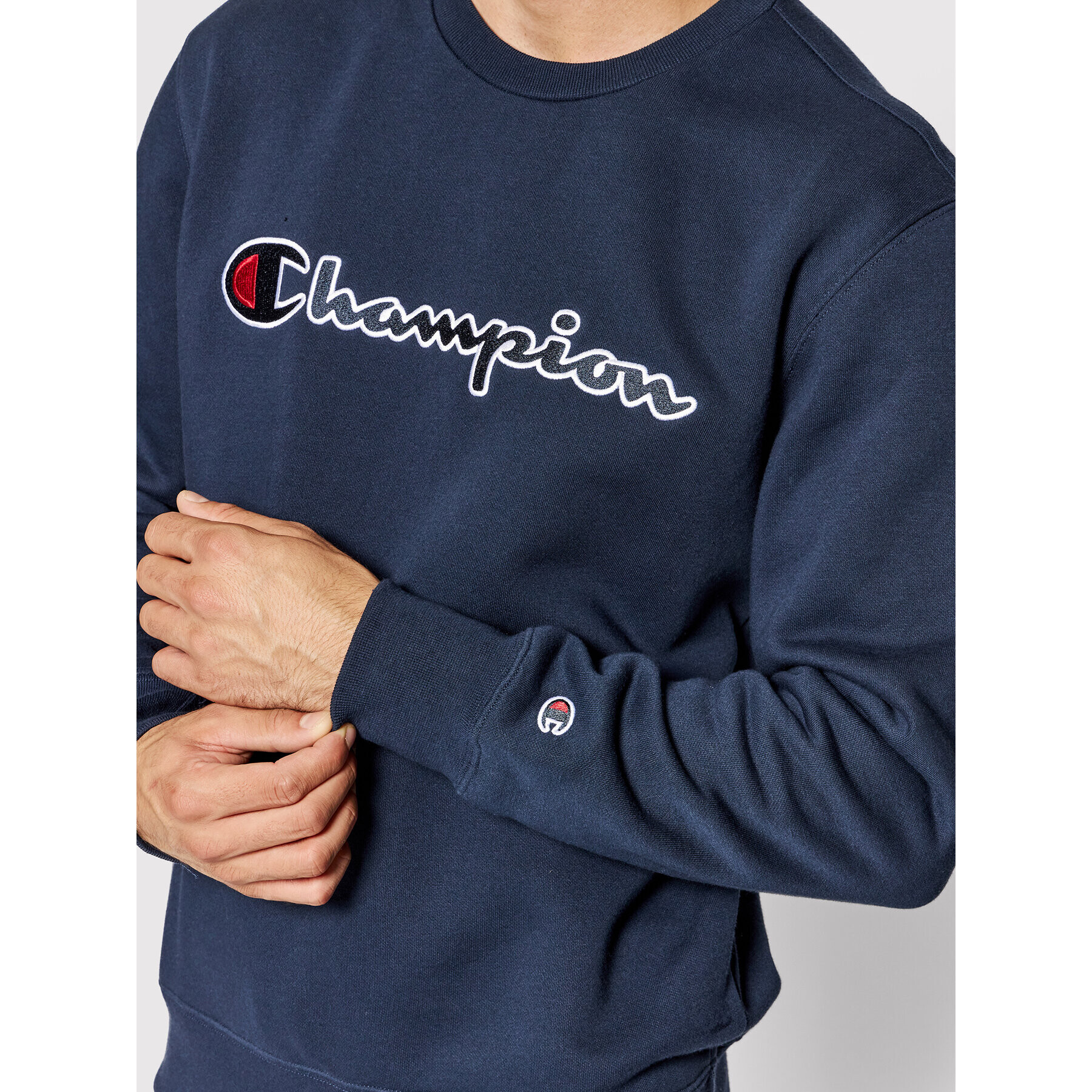 Champion Суитшърт 216471 Тъмносин Custom Fit - Pepit.bg