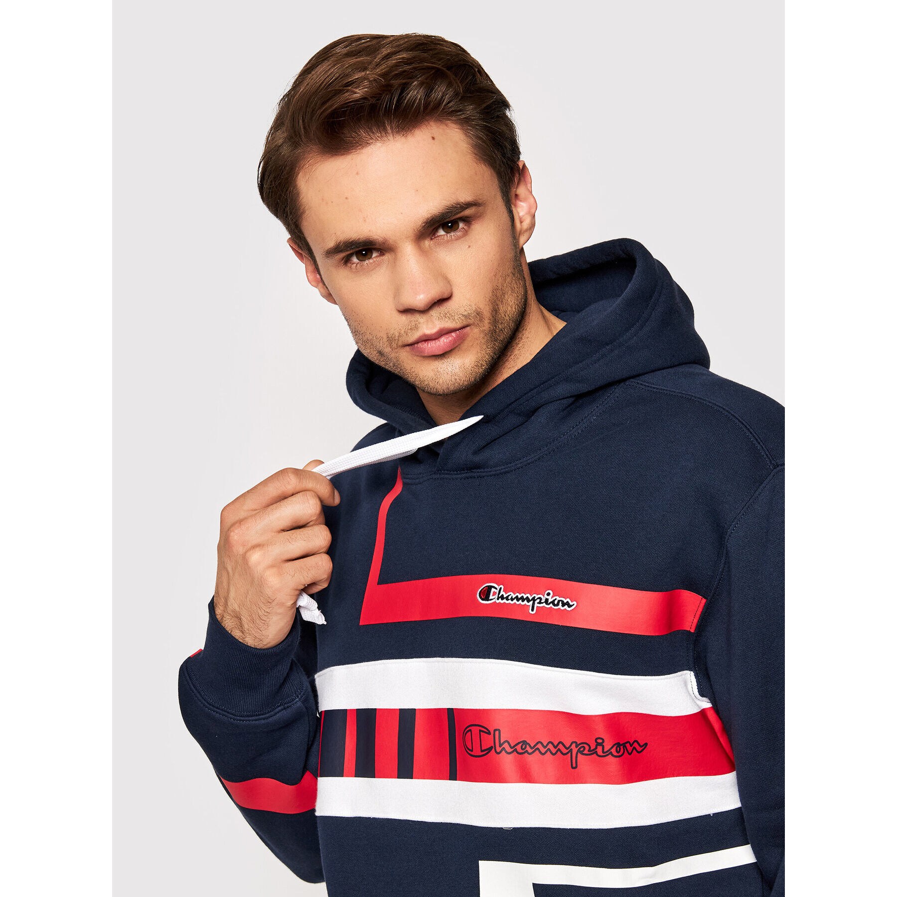 Champion Суитшърт 216485 Тъмносин Custom Fit - Pepit.bg