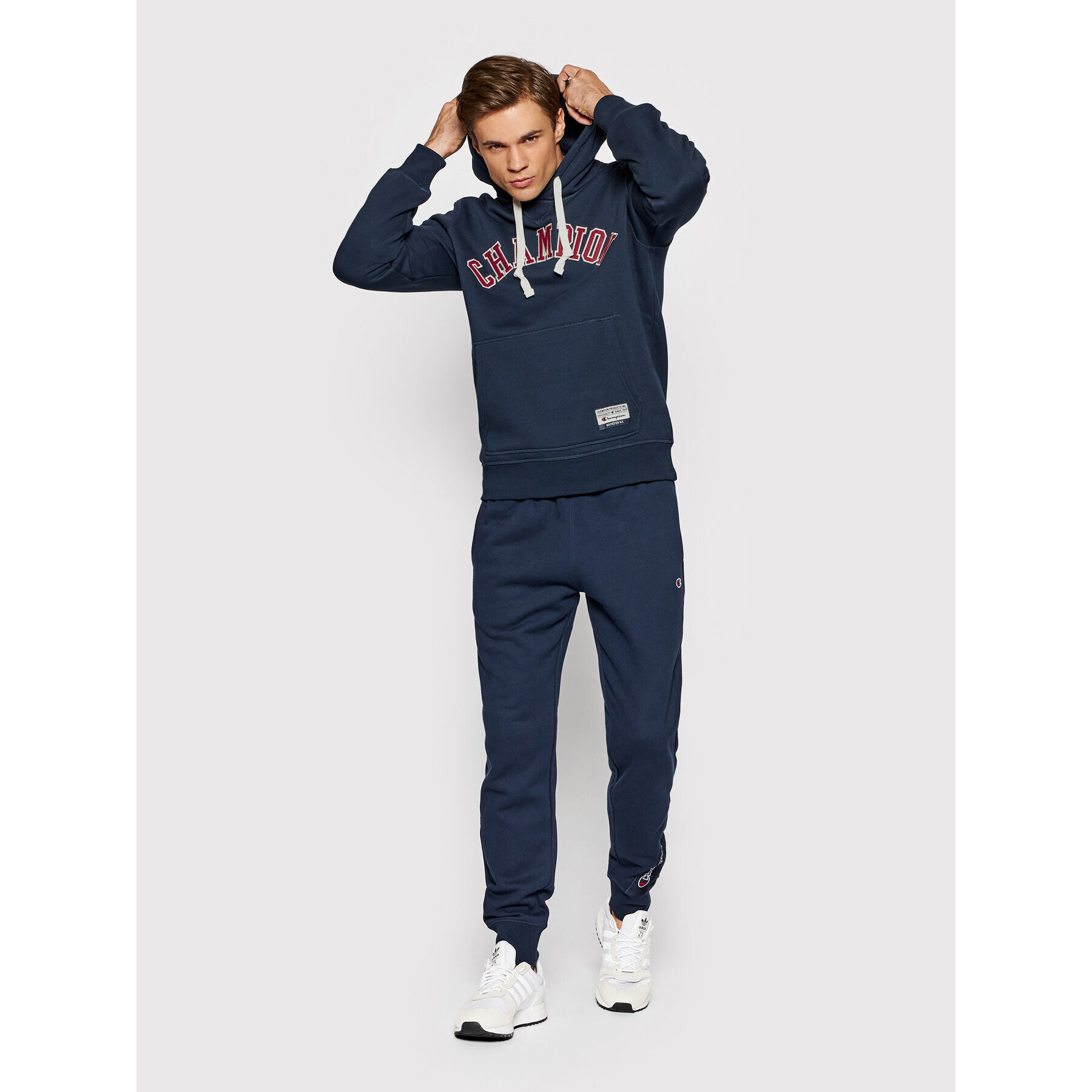 Champion Суитшърт 216569 Тъмносин Custom Fit - Pepit.bg