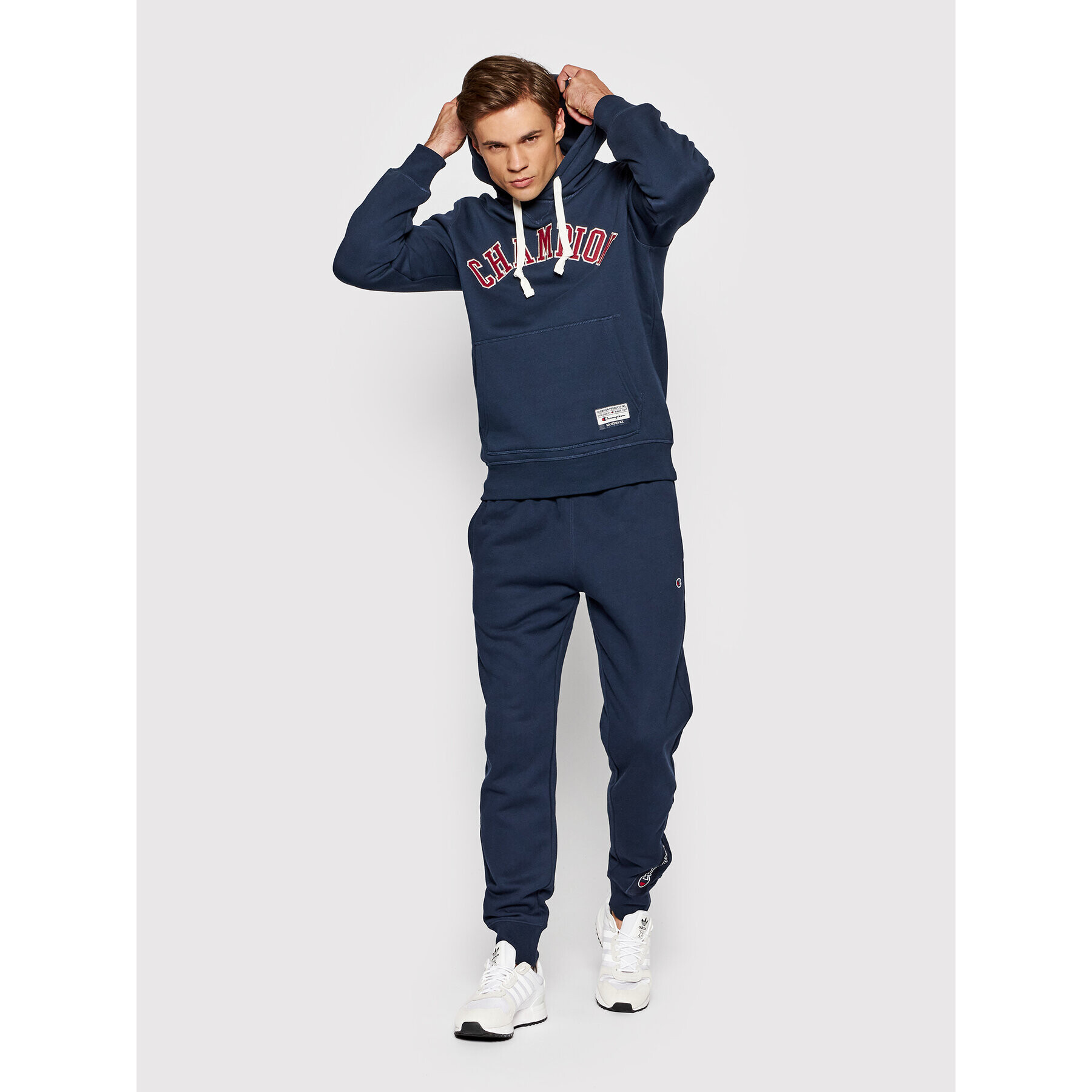 Champion Суитшърт 216569 Тъмносин Custom Fit - Pepit.bg