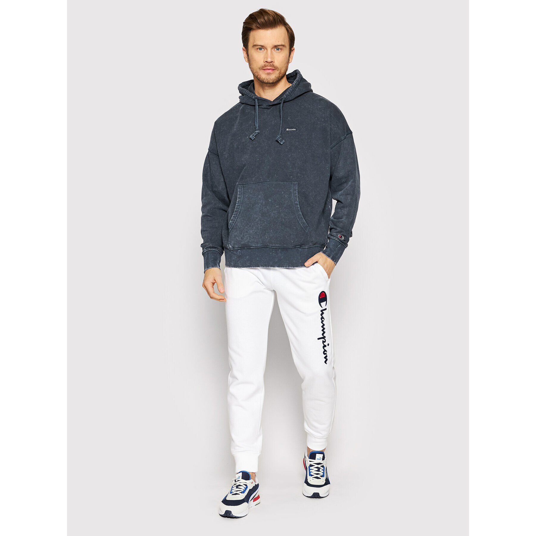 Champion Суитшърт 217083 Тъмносин Baggy Fit - Pepit.bg