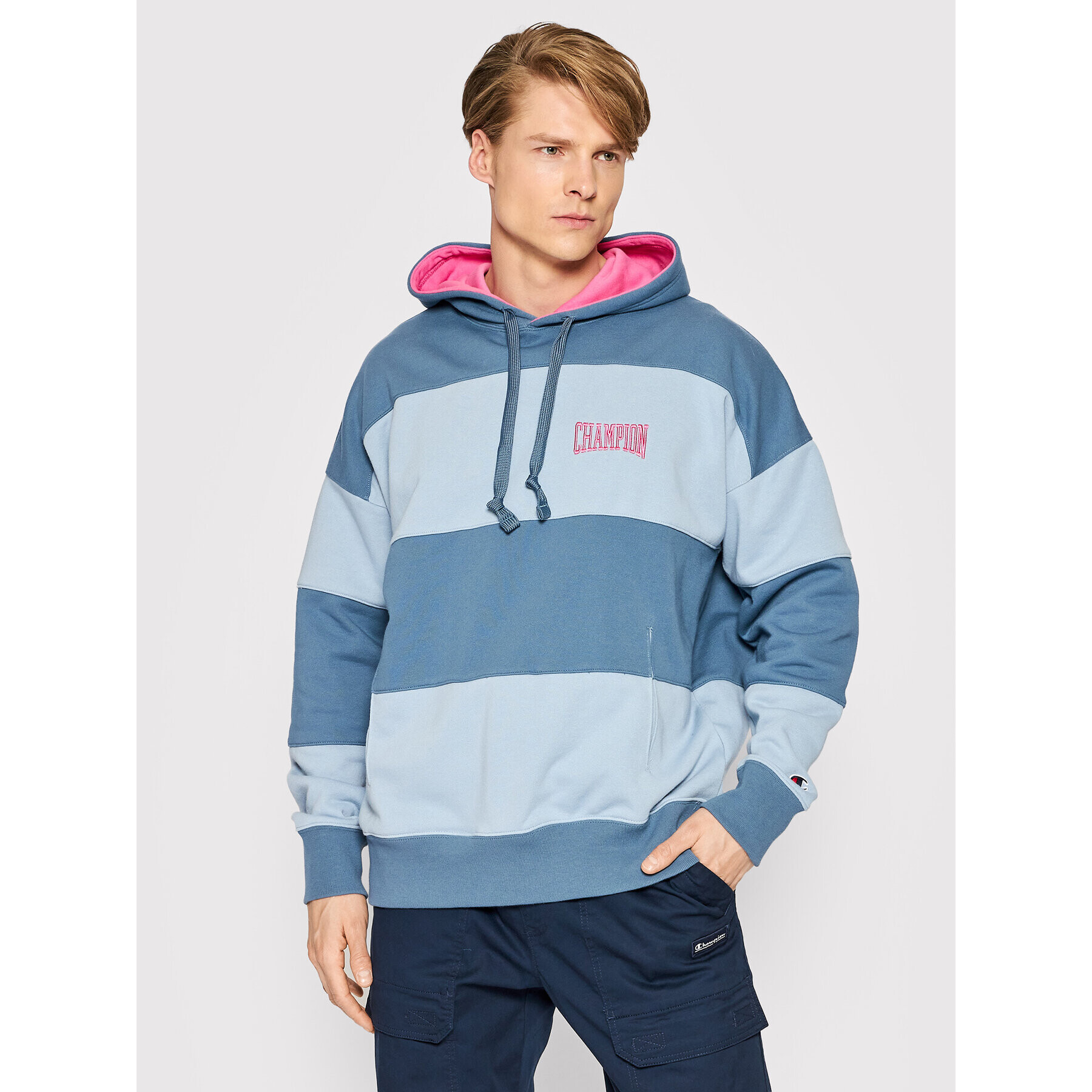 Champion Суитшърт 217173 Син Baggy Fit - Pepit.bg