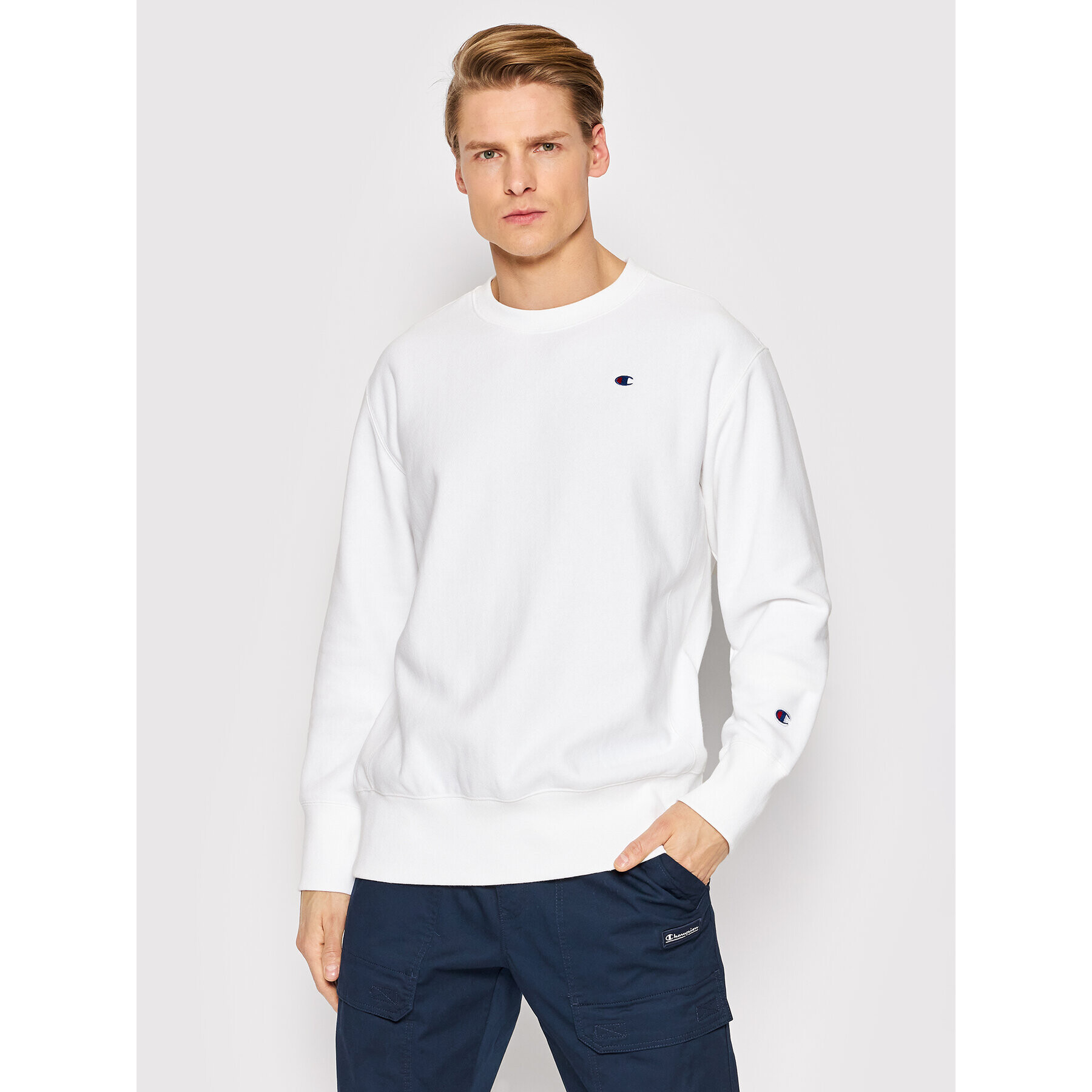 Champion Суитшърт 217223 Бял Regular Fit - Pepit.bg