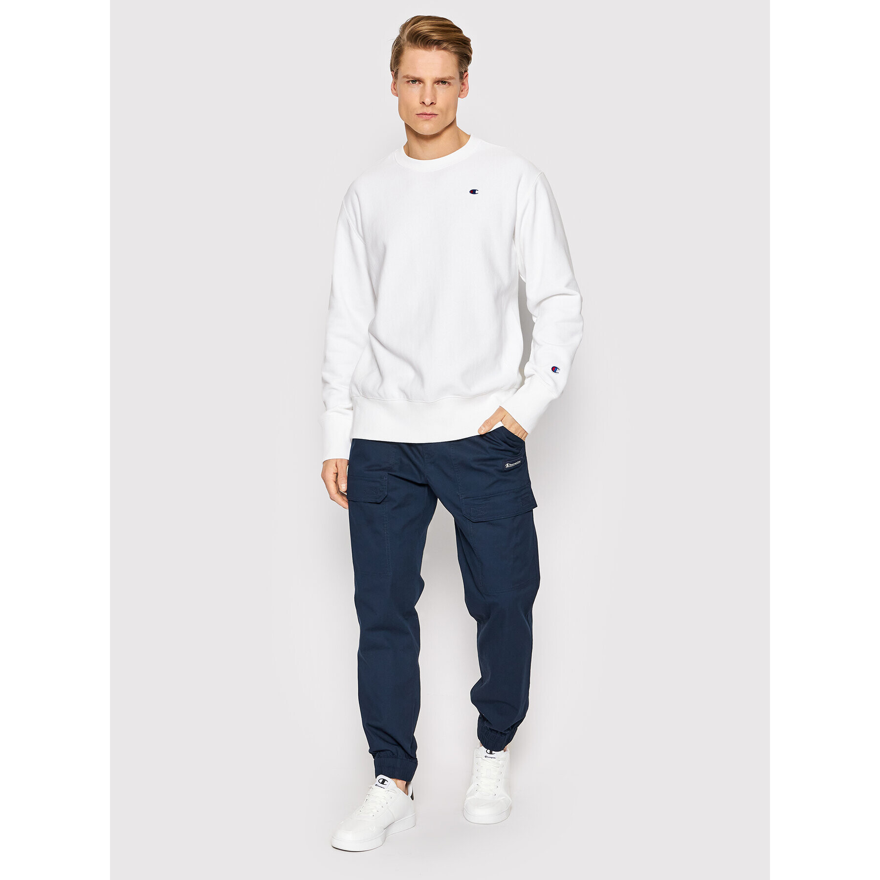 Champion Суитшърт 217223 Бял Regular Fit - Pepit.bg