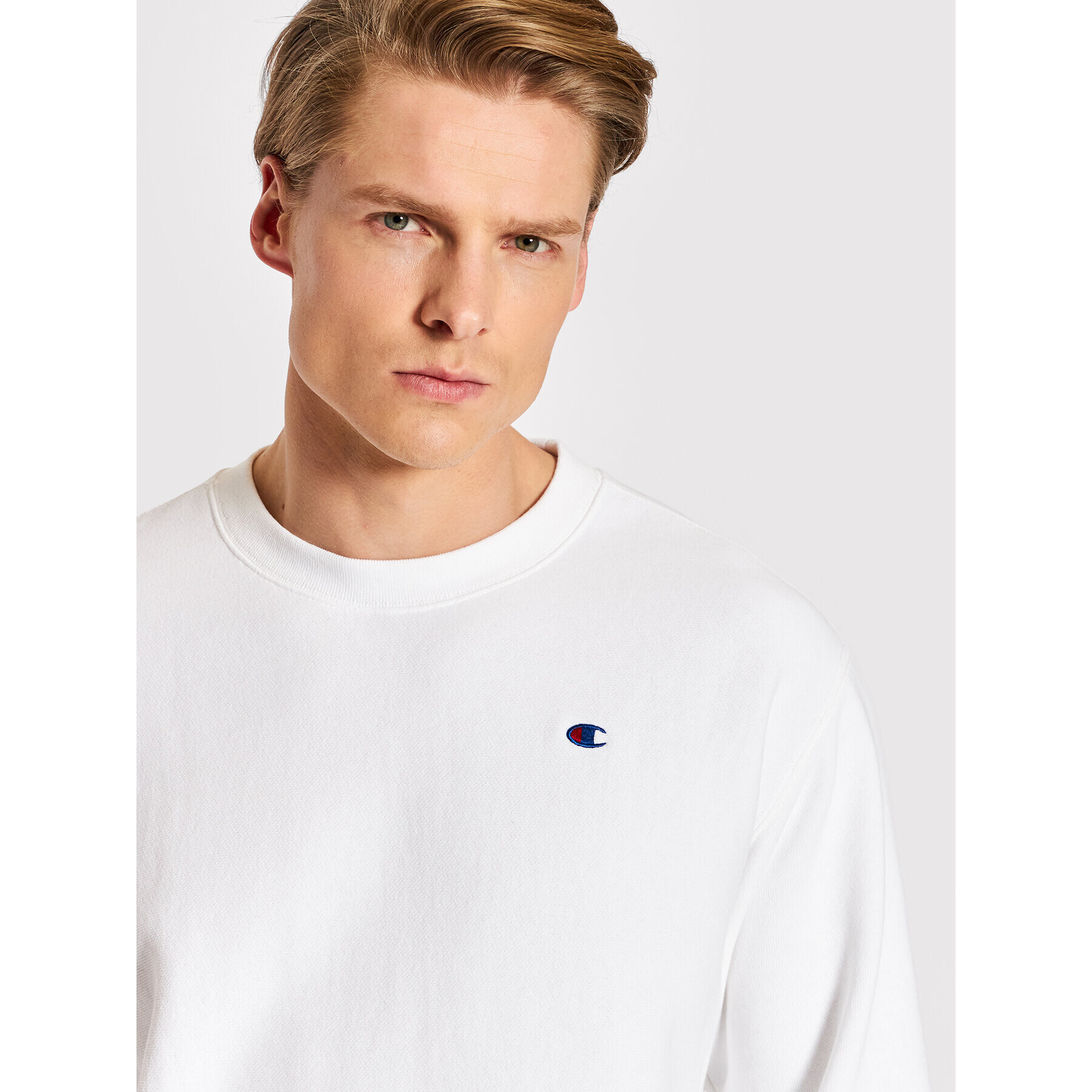 Champion Суитшърт 217223 Бял Regular Fit - Pepit.bg