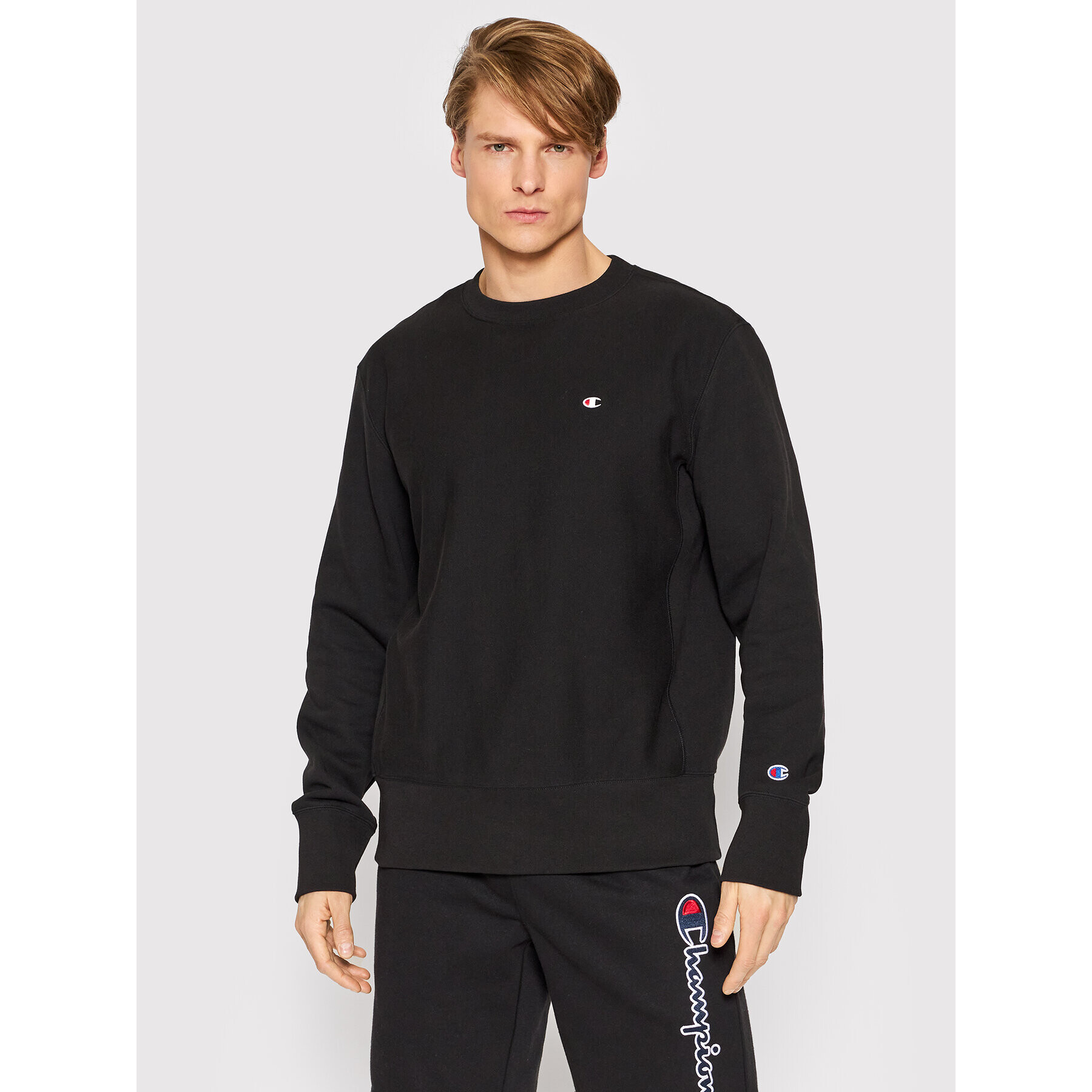 Champion Суитшърт 217223 Черен Regular Fit - Pepit.bg