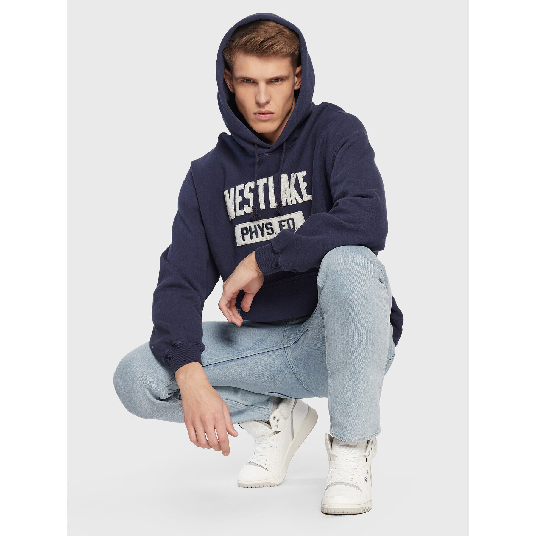 Champion Суитшърт 217984 Тъмносин Regular Fit - Pepit.bg