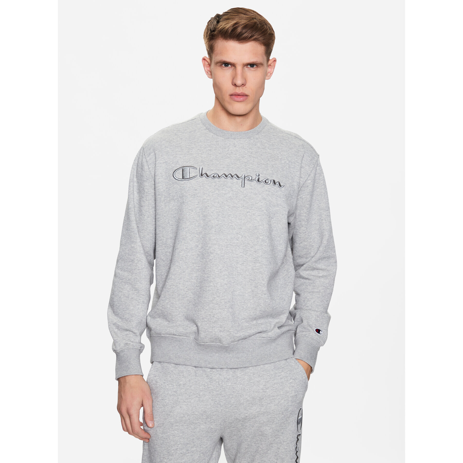 Champion Суитшърт 218487 Сив Regular Fit - Pepit.bg