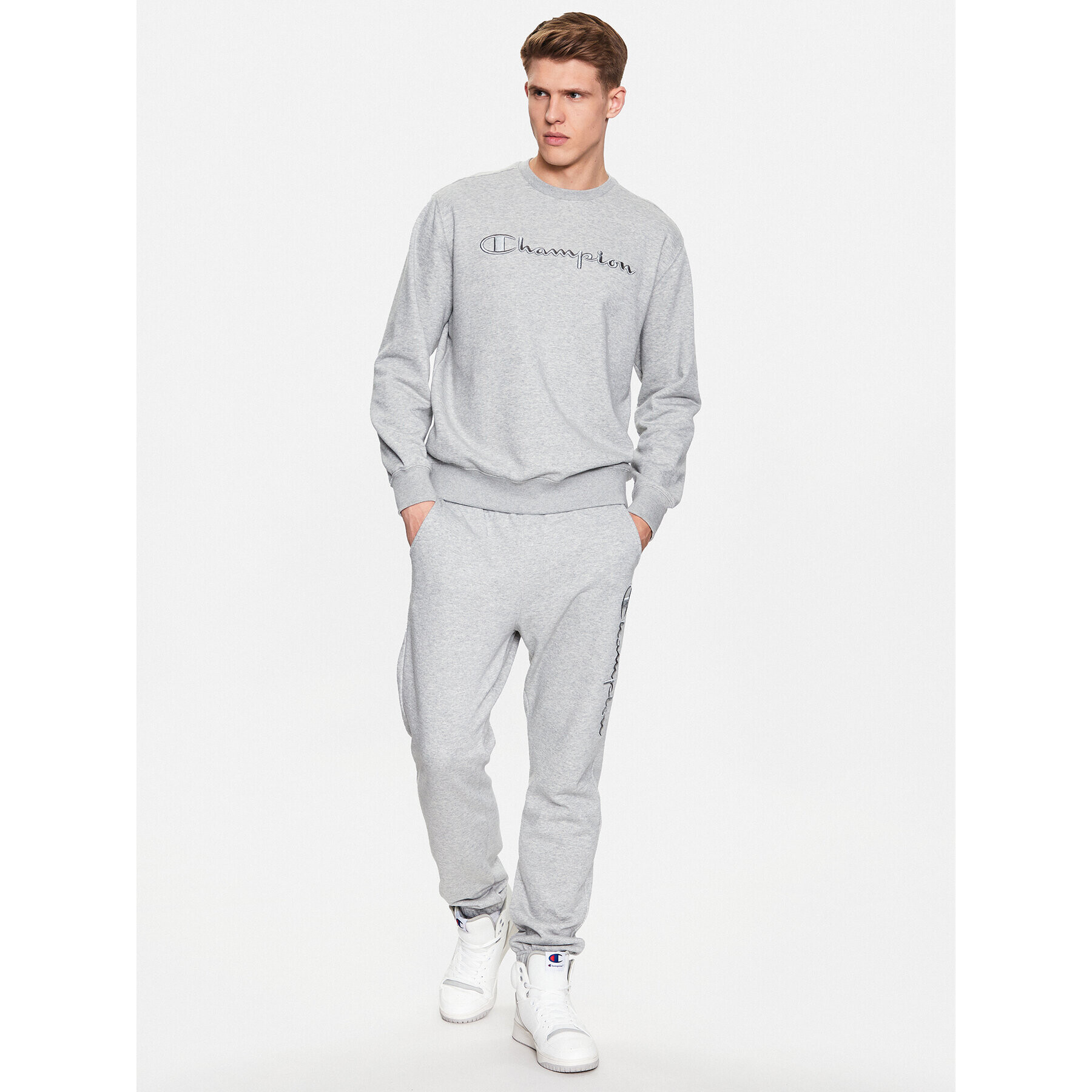 Champion Суитшърт 218487 Сив Regular Fit - Pepit.bg