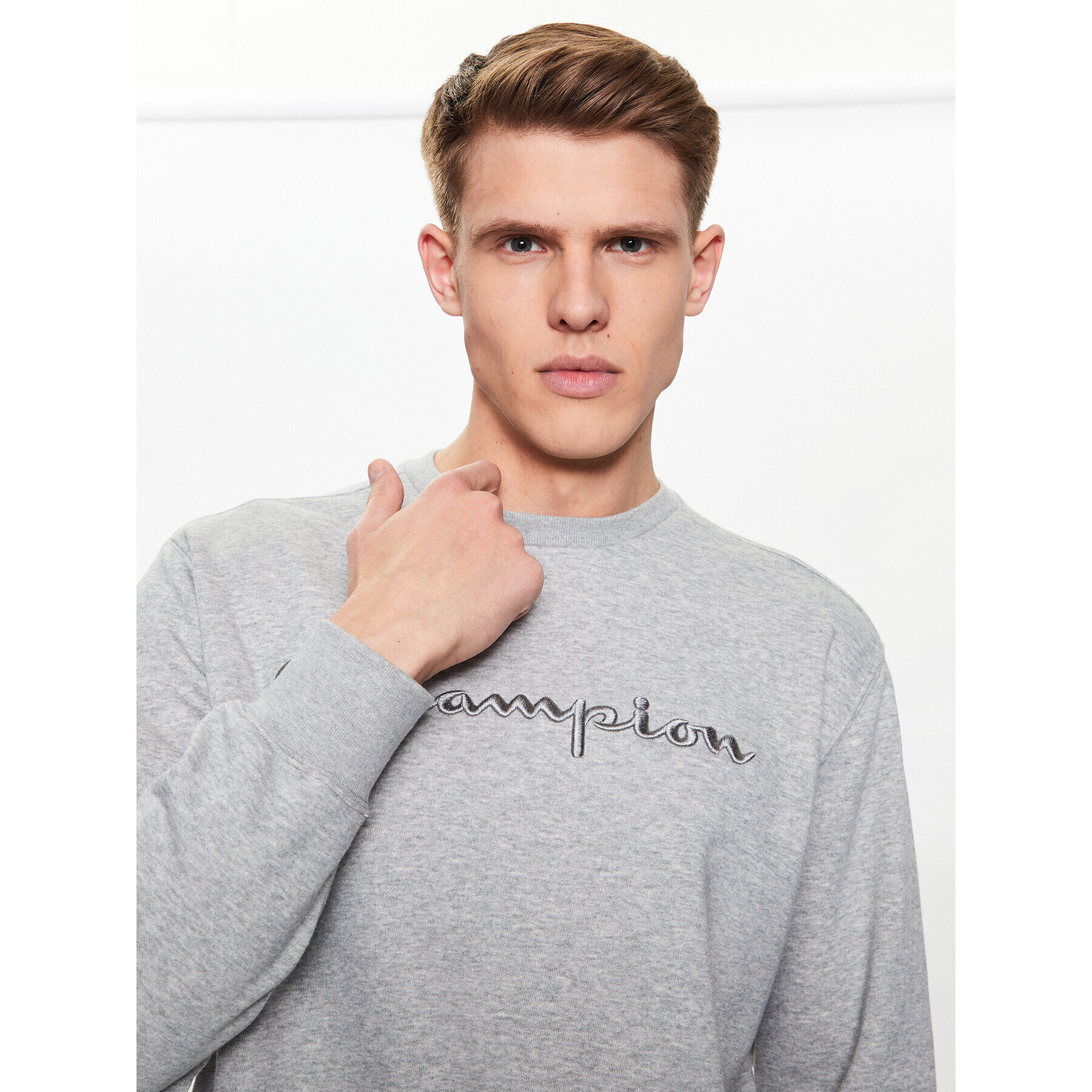 Champion Суитшърт 218487 Сив Regular Fit - Pepit.bg