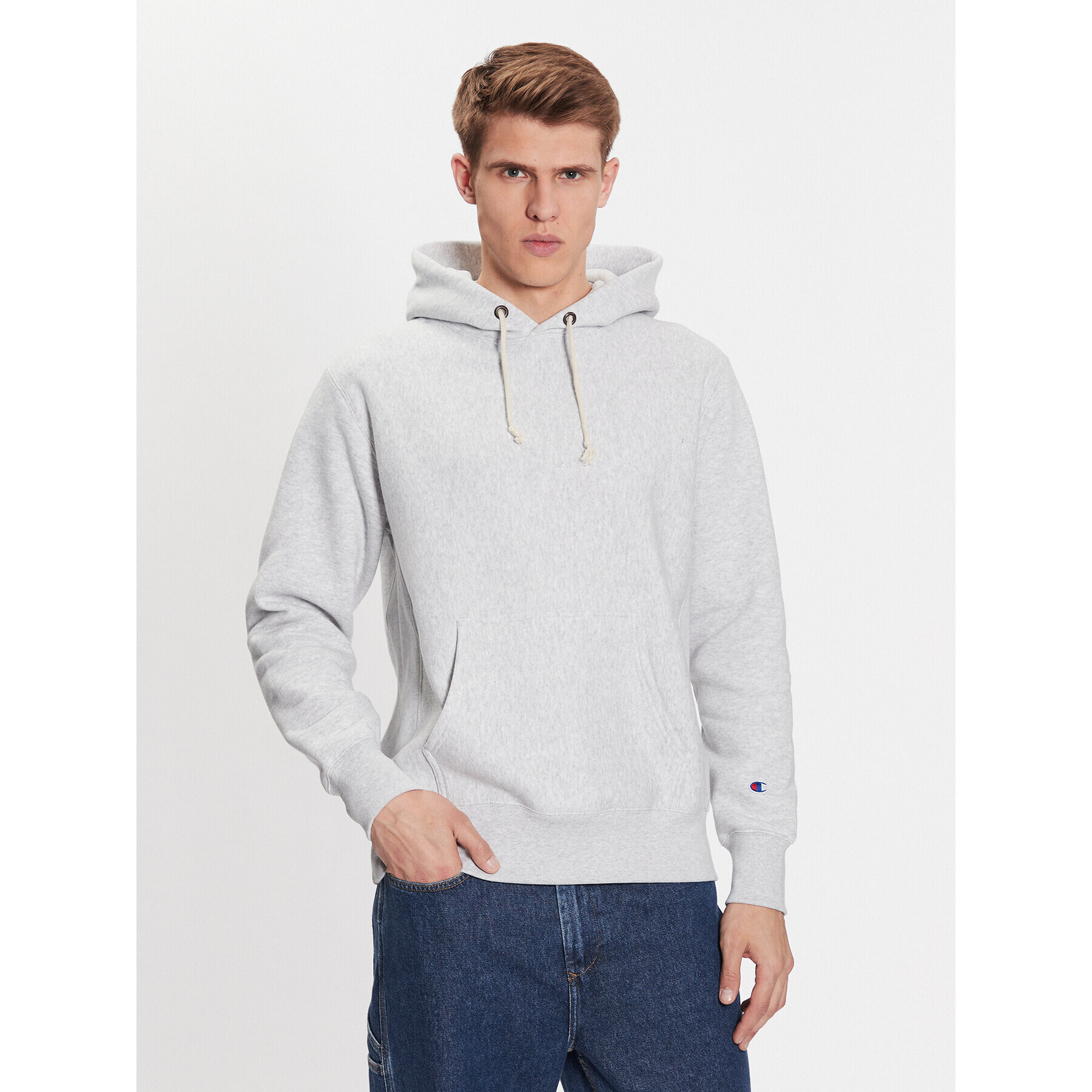 Champion Суитшърт 218903 Сив Regular Fit - Pepit.bg