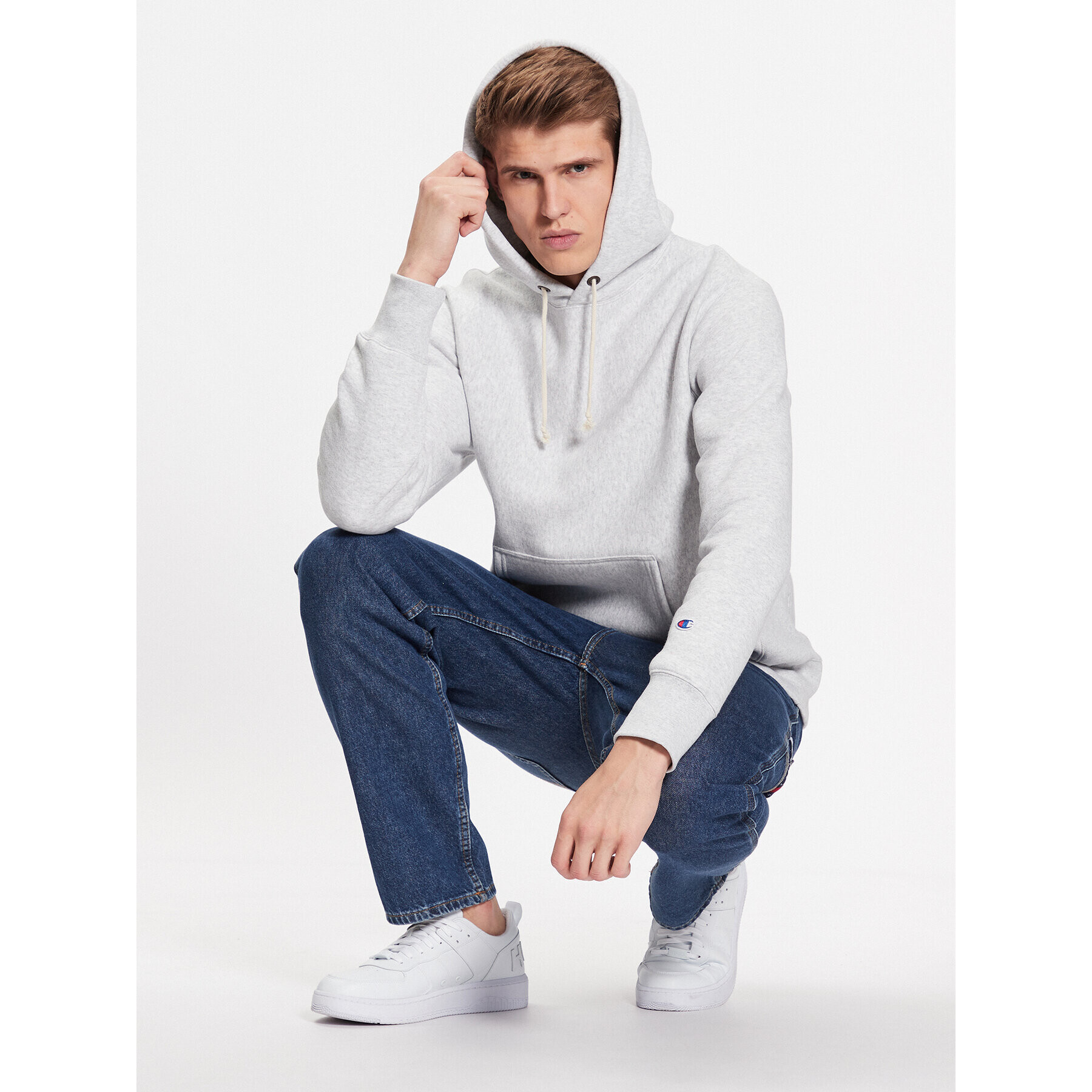 Champion Суитшърт 218903 Сив Regular Fit - Pepit.bg