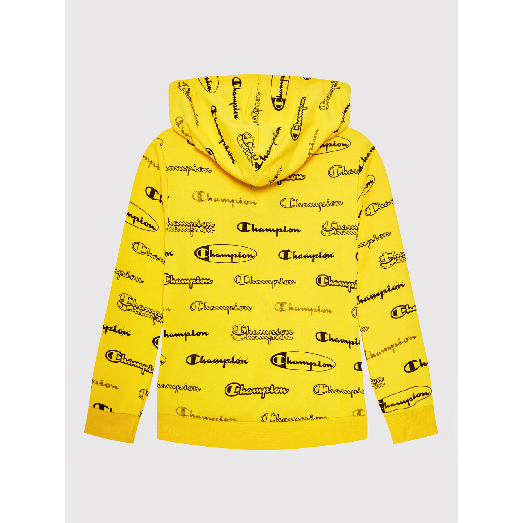 Champion Суитшърт All-Over Script Logo 305931 Жълт Regular Fit - Pepit.bg