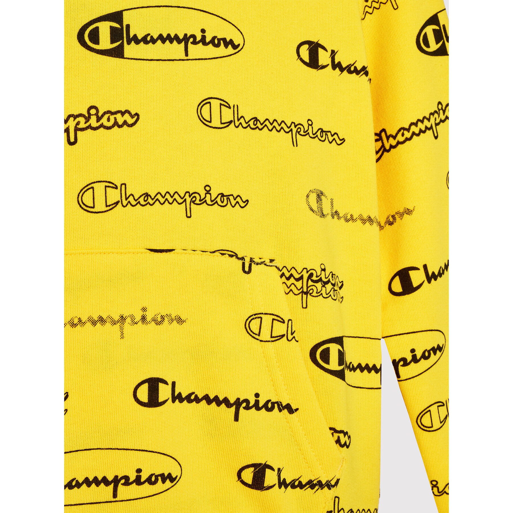 Champion Суитшърт All-Over Script Logo 305931 Жълт Regular Fit - Pepit.bg