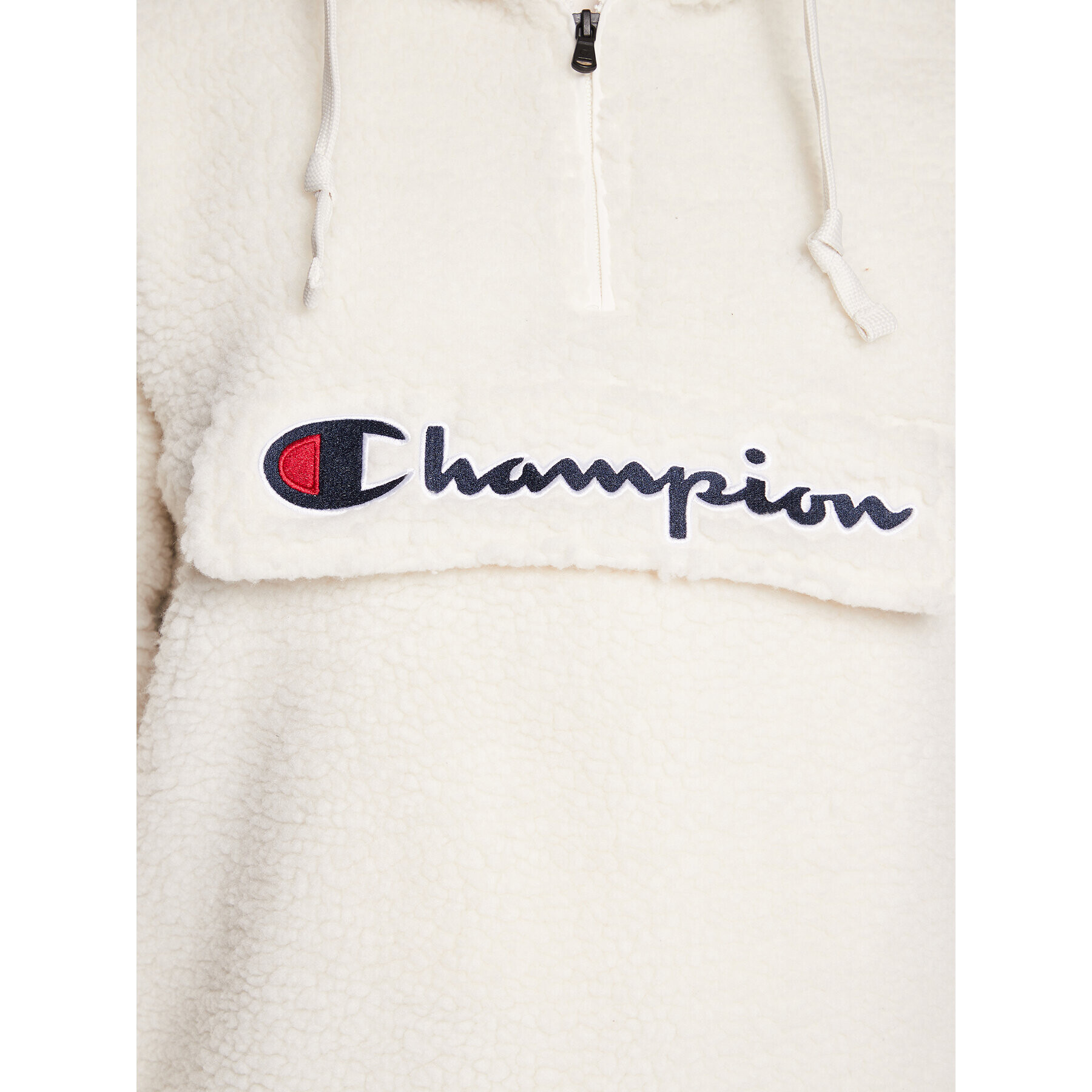 Champion Суитшърт Big Pocket 218092 Бял Regular Fit - Pepit.bg