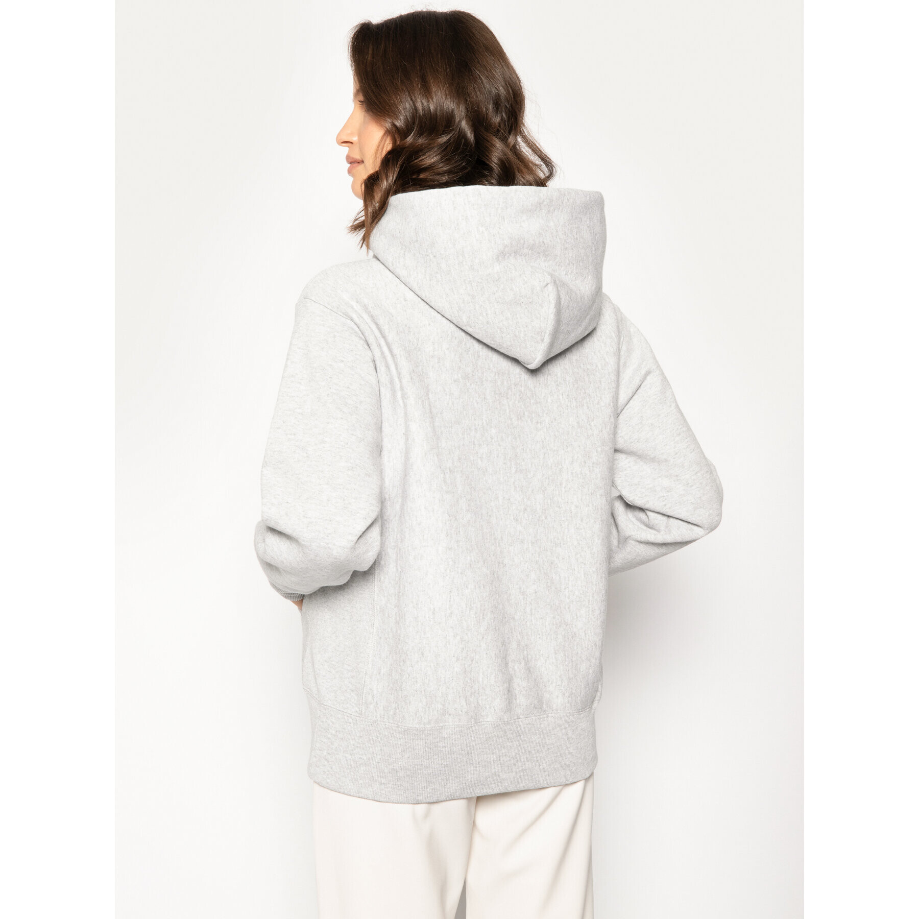 Champion Суитшърт Big Script 113149 Сив Regular Fit - Pepit.bg