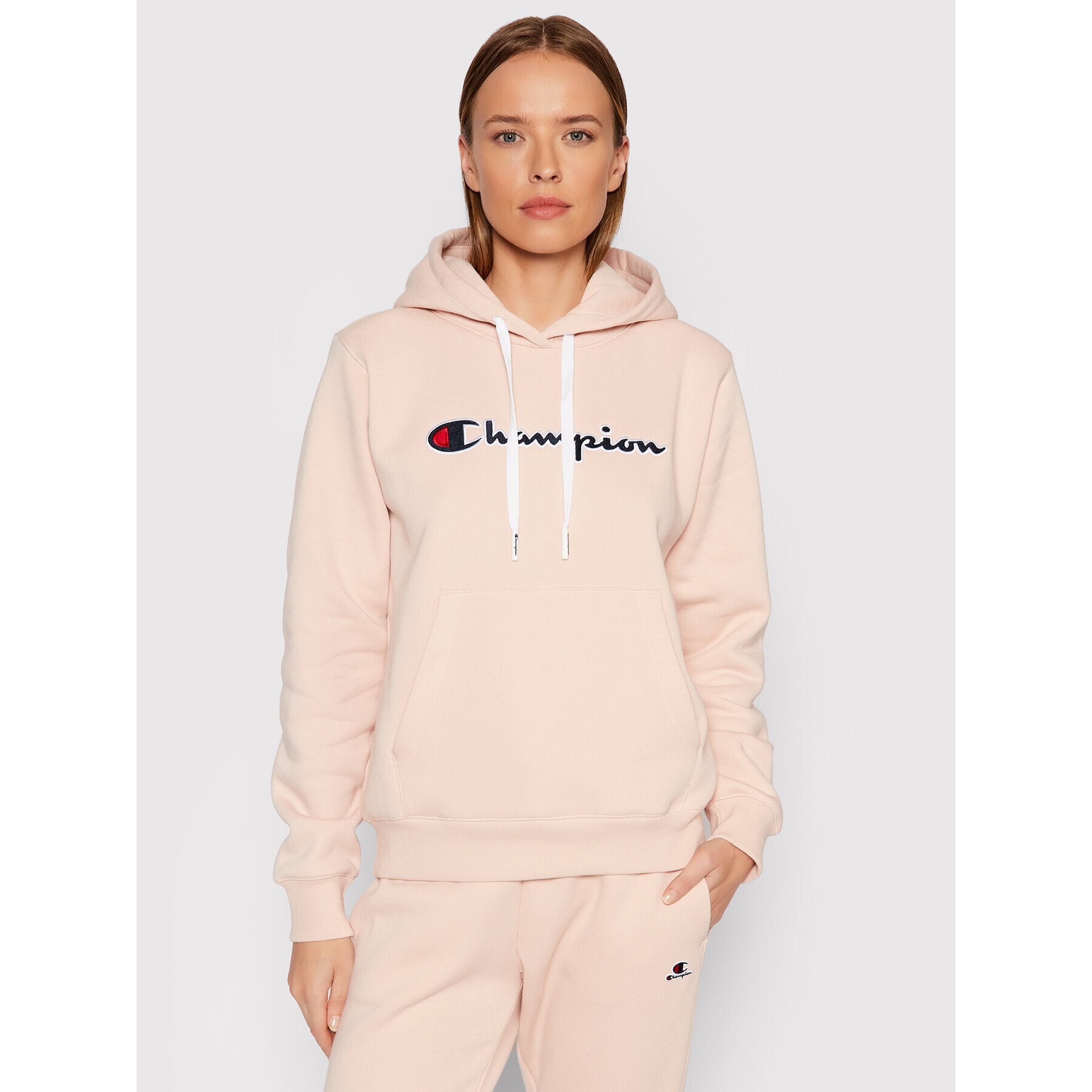 Champion Суитшърт Blend Script Logo 114461 Розов Regular Fit - Pepit.bg