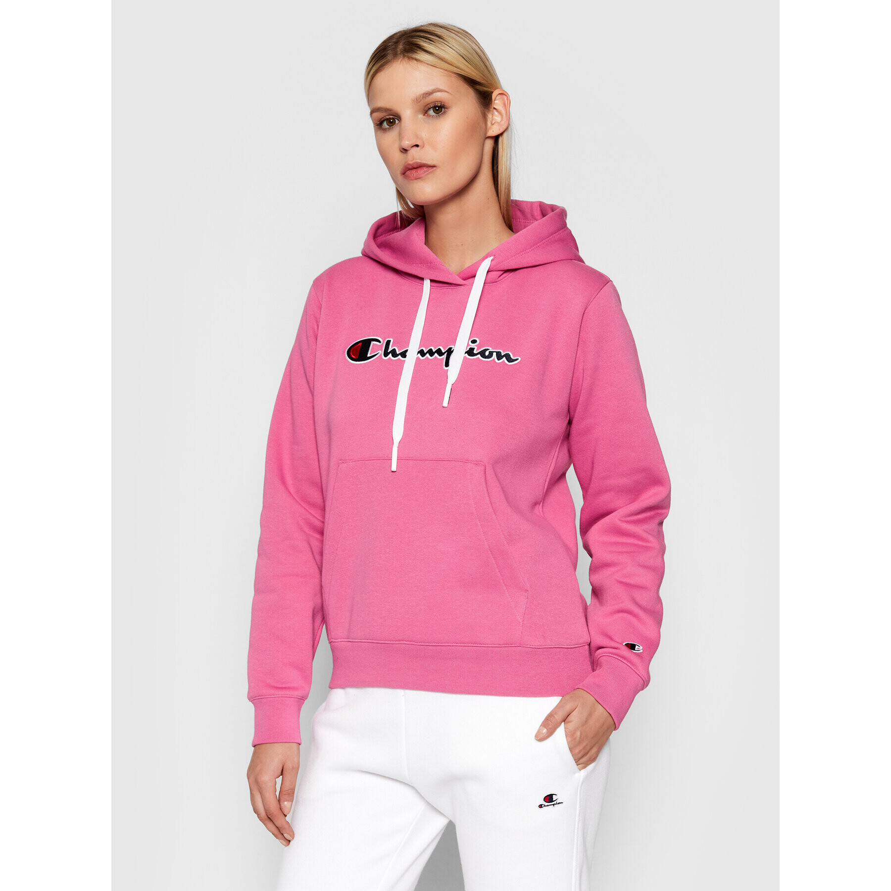 Champion Суитшърт Blend Script Logo 114461 Розов Regular Fit - Pepit.bg
