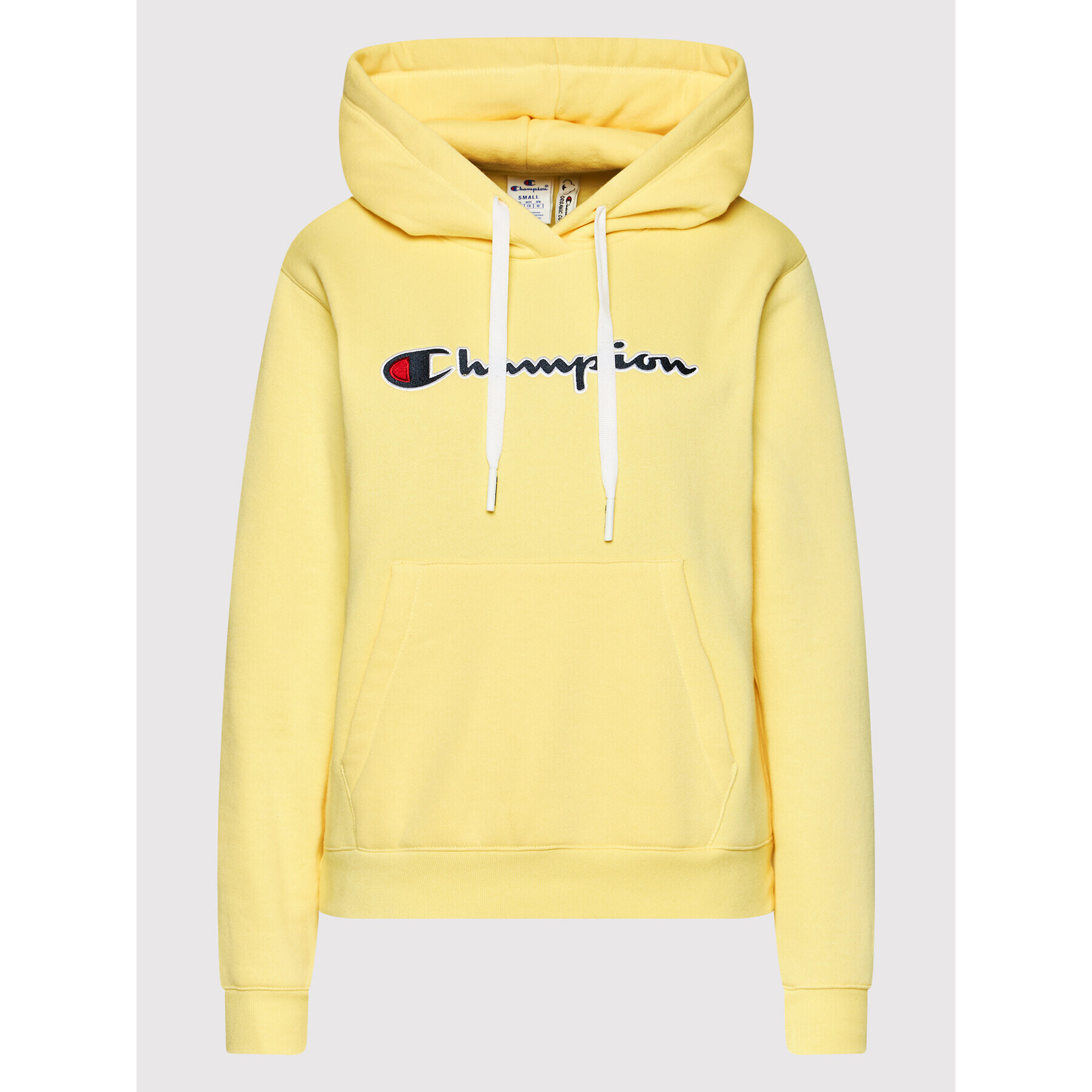 Champion Суитшърт Blend Script Logo 114461 Жълт Regular Fit - Pepit.bg