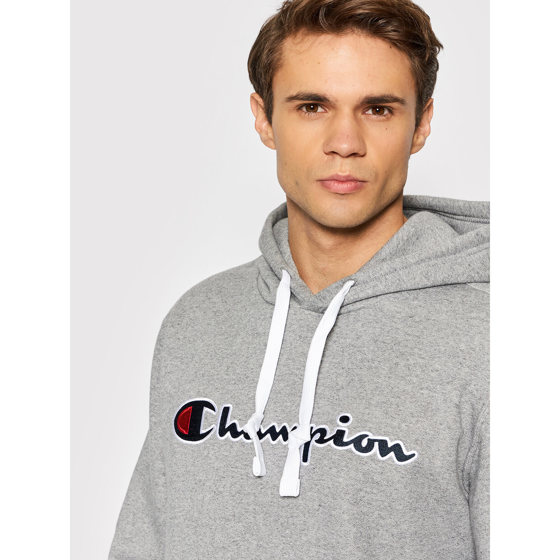 Champion Суитшърт Blend Script Logo 216470 Сив Regular Fit - Pepit.bg