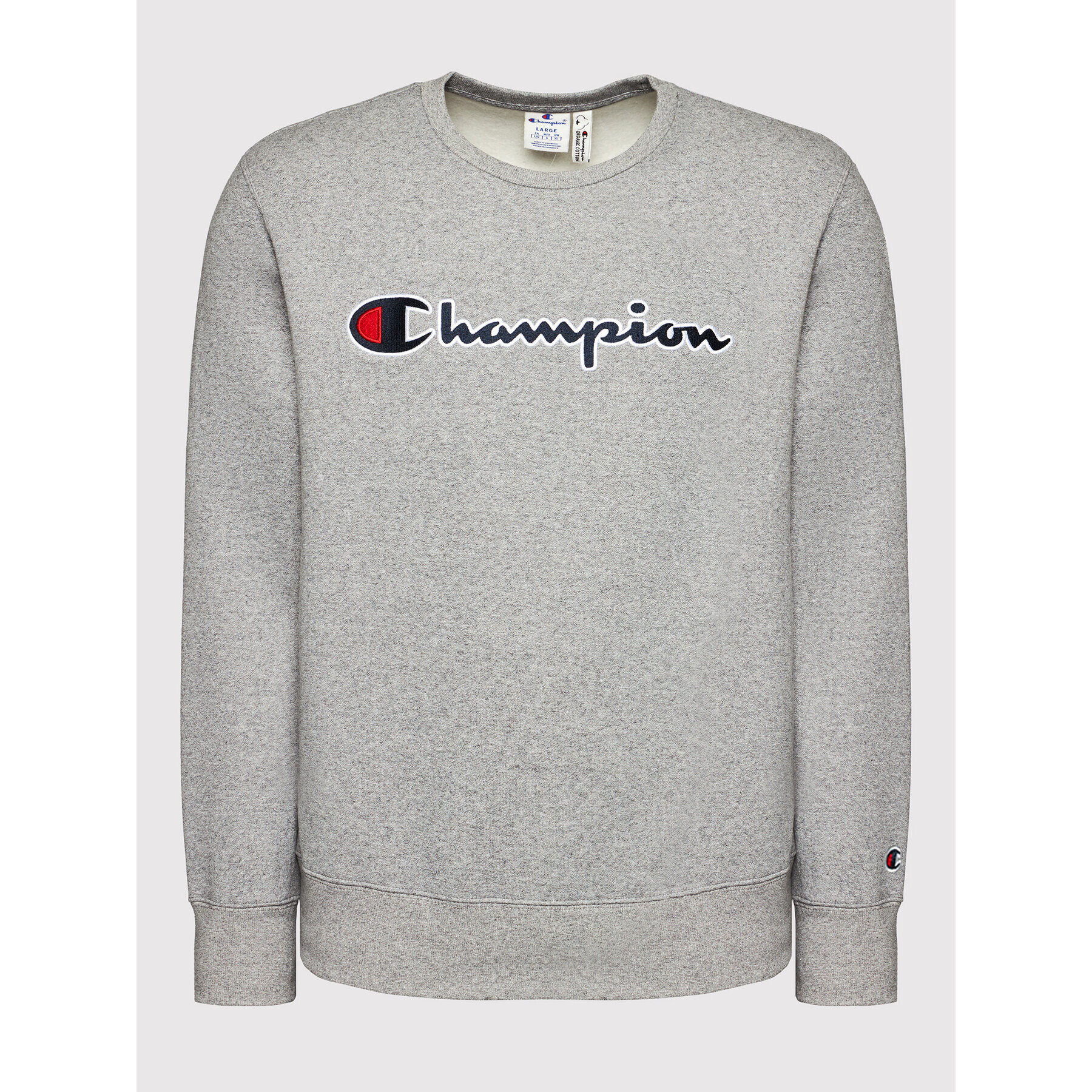 Champion Суитшърт Blend Script Logo 216471 Сив Regular Fit - Pepit.bg