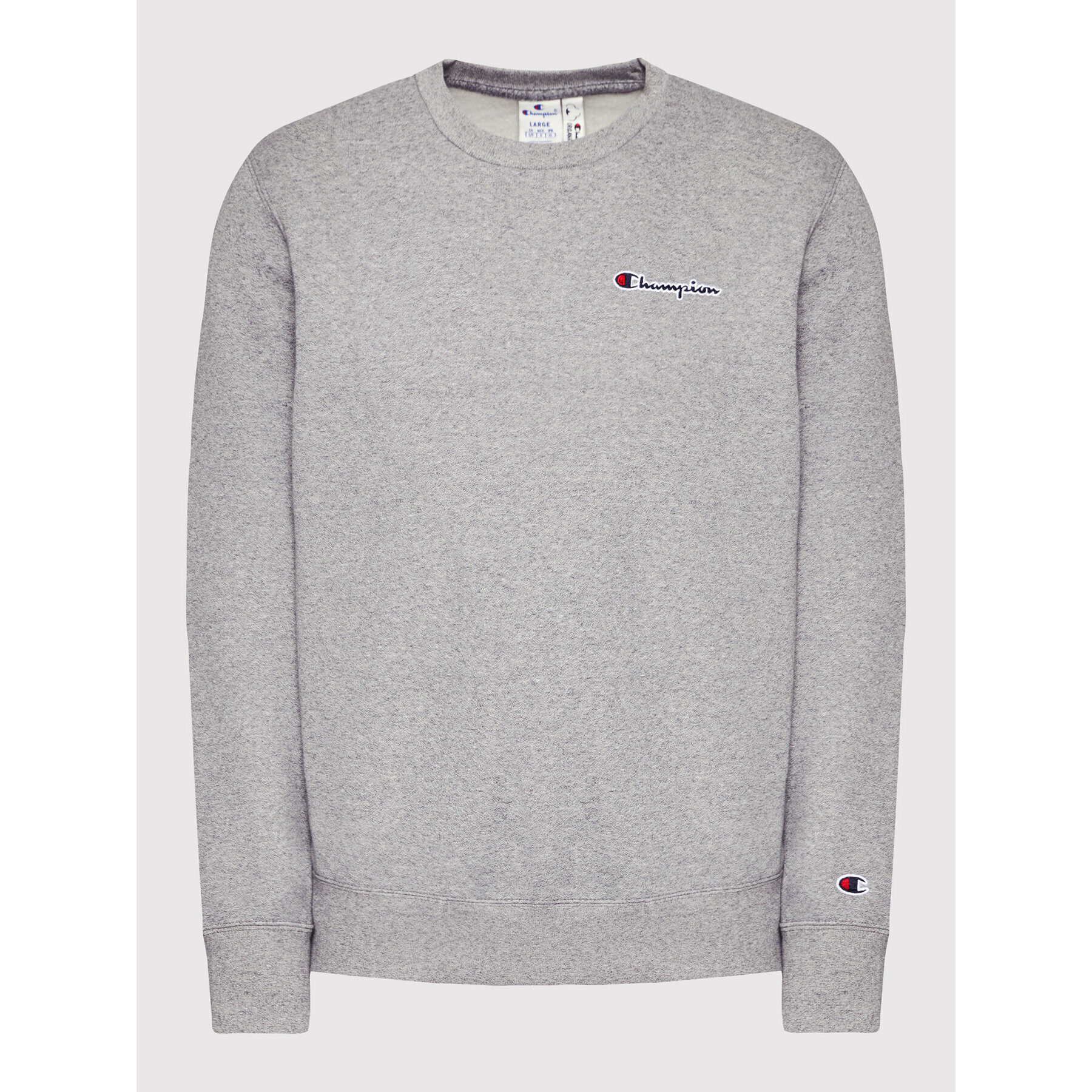 Champion Суитшърт Blend Small Script Logo 216476 Сив Regular Fit - Pepit.bg