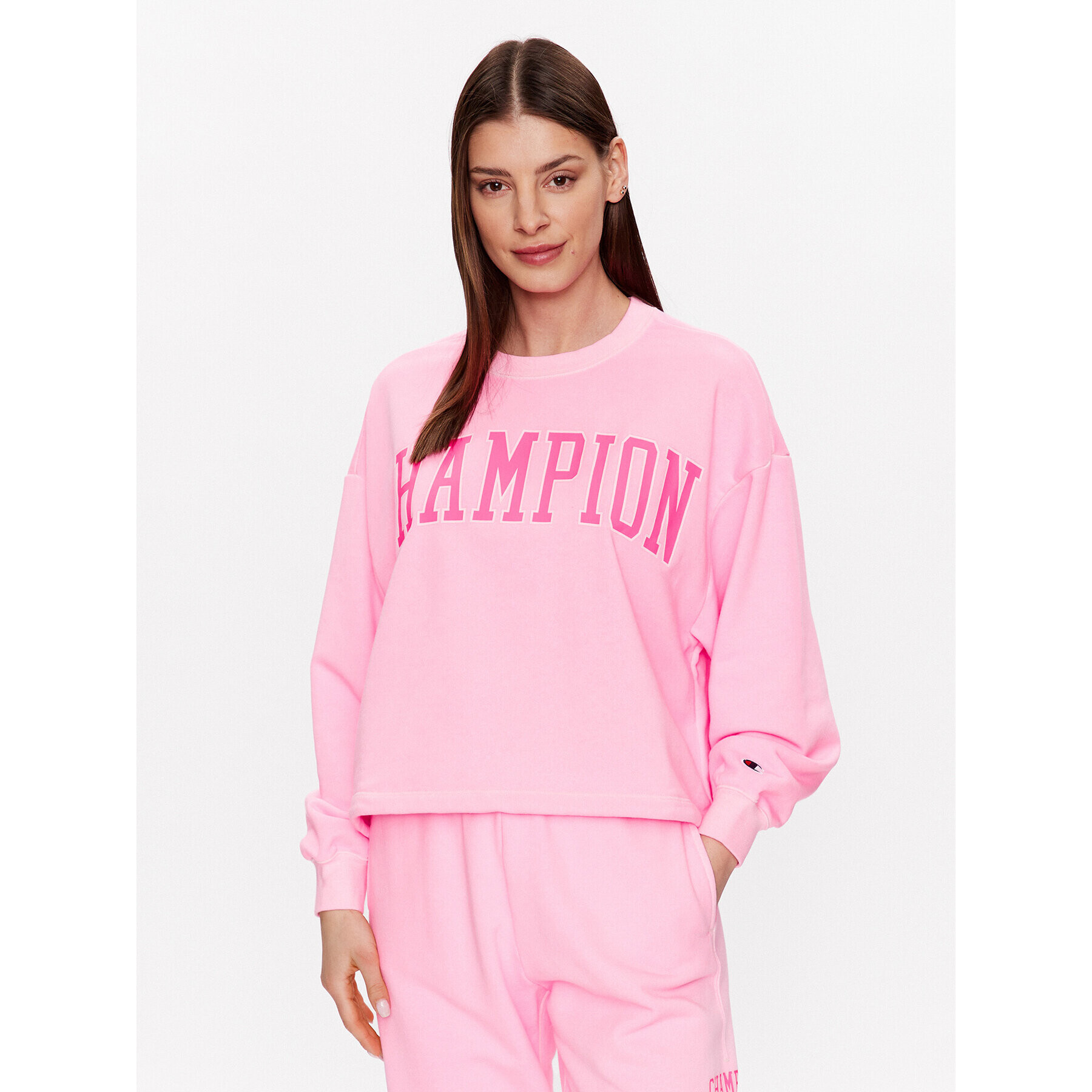 Champion Суитшърт Bookstore 116082 Розов Relaxed Fit - Pepit.bg