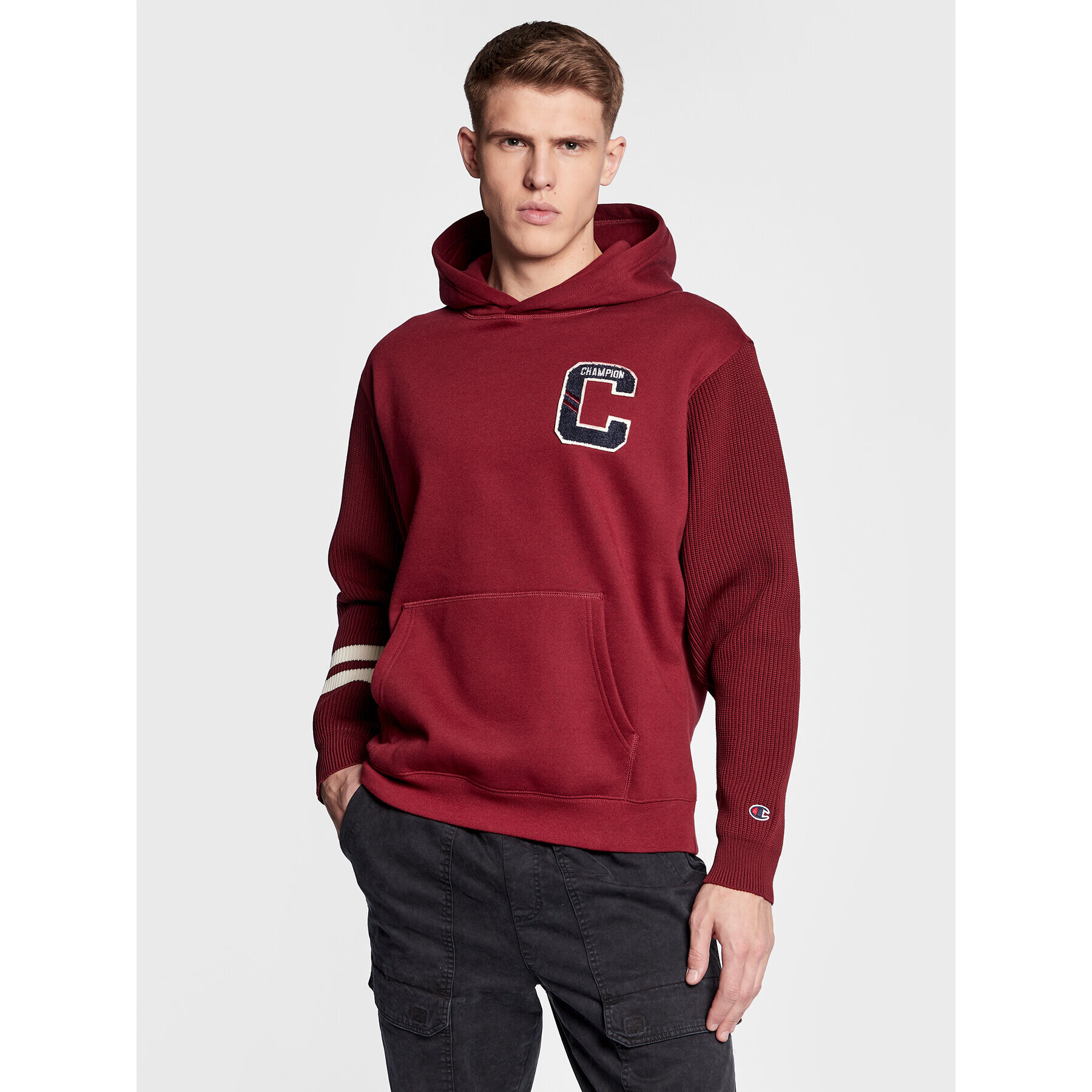 Champion Суитшърт Bookstore Logo 217884 Бордо Custom Fit - Pepit.bg