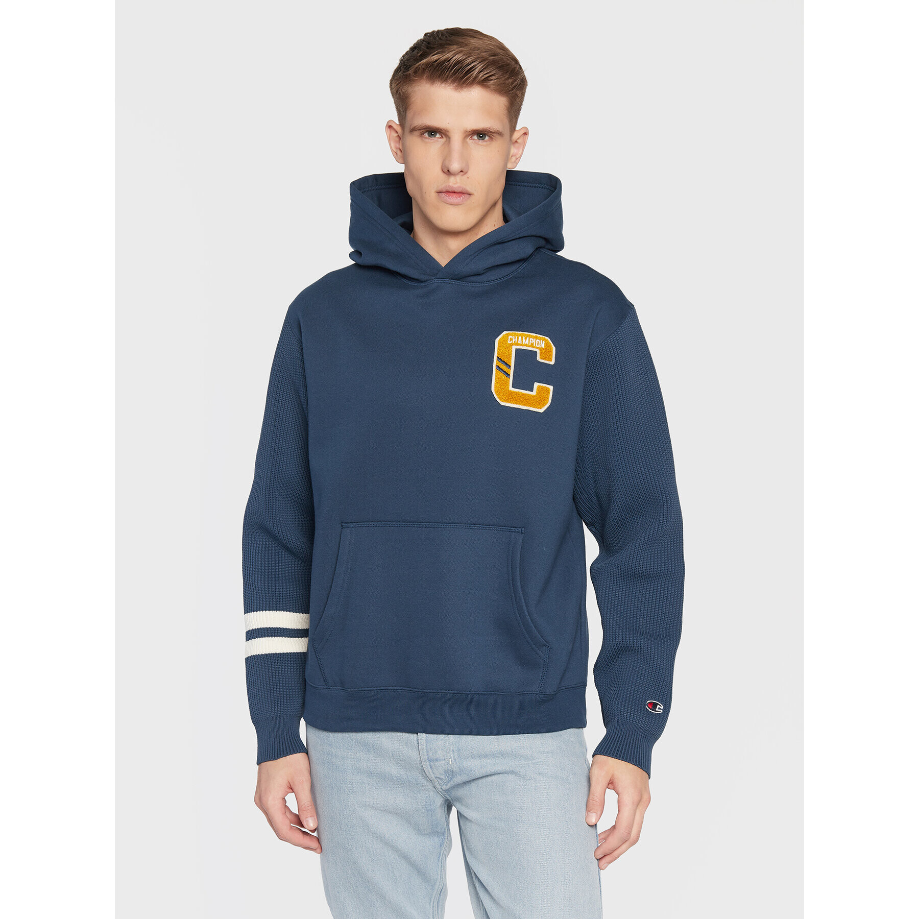 Champion Суитшърт Bookstore Logo 217884 Тъмносин Custom Fit - Pepit.bg