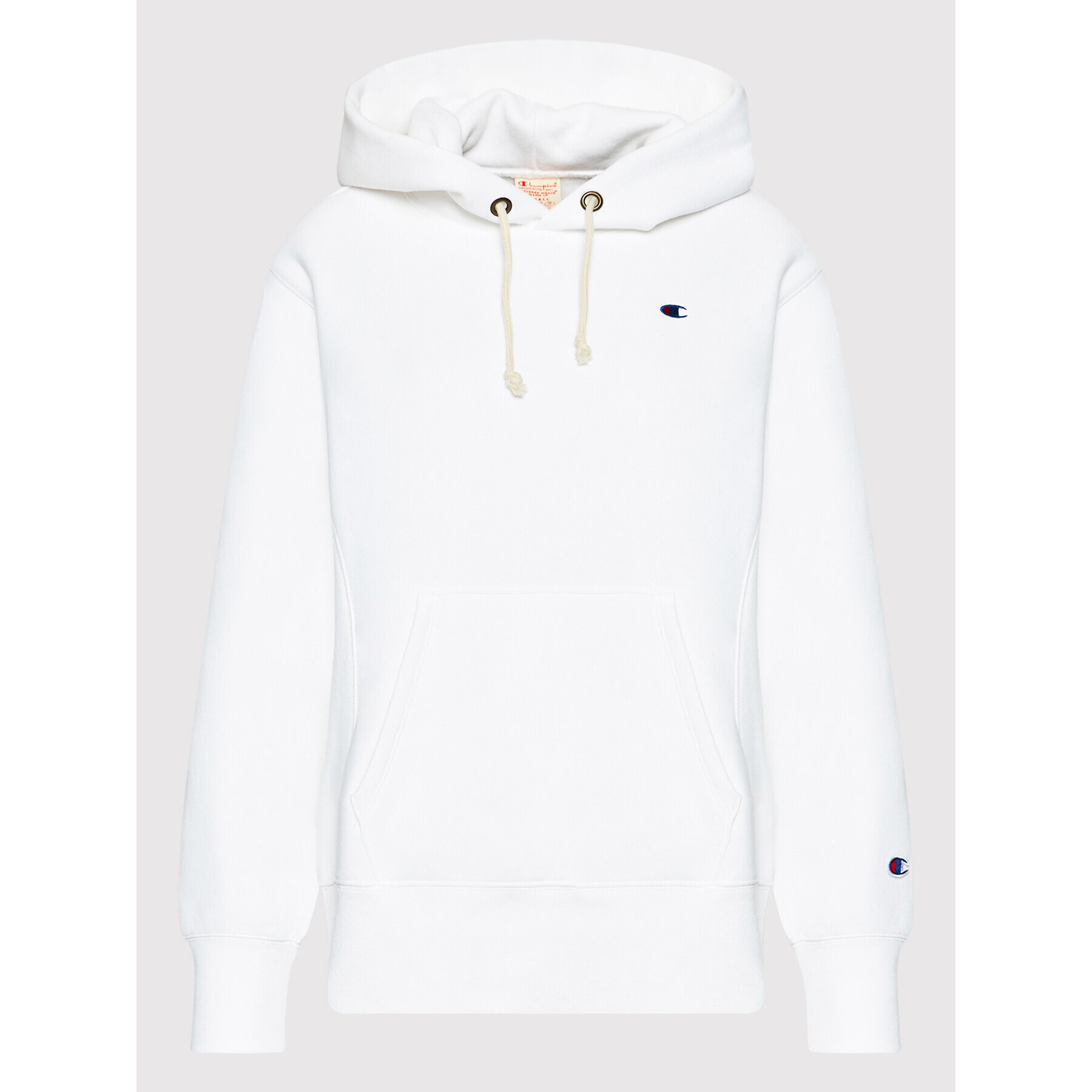 Champion Суитшърт C Logo 114778 Бял Regular Fit - Pepit.bg
