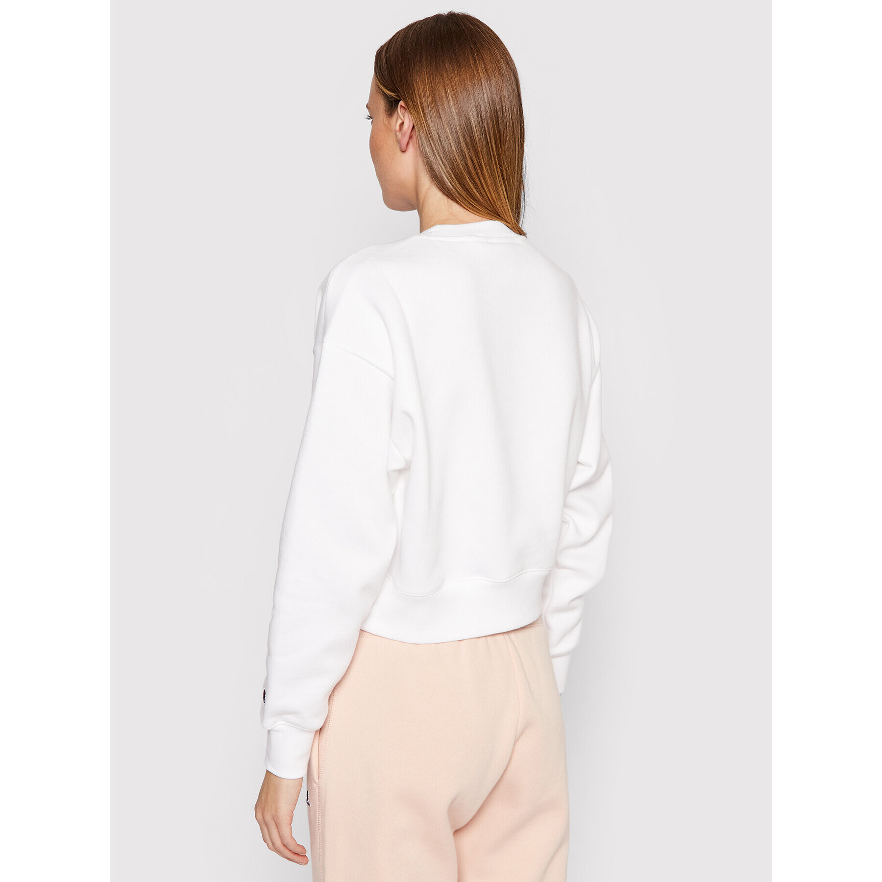 Champion Суитшърт Collegiate Logo 114767 Бял Regular Fit - Pepit.bg