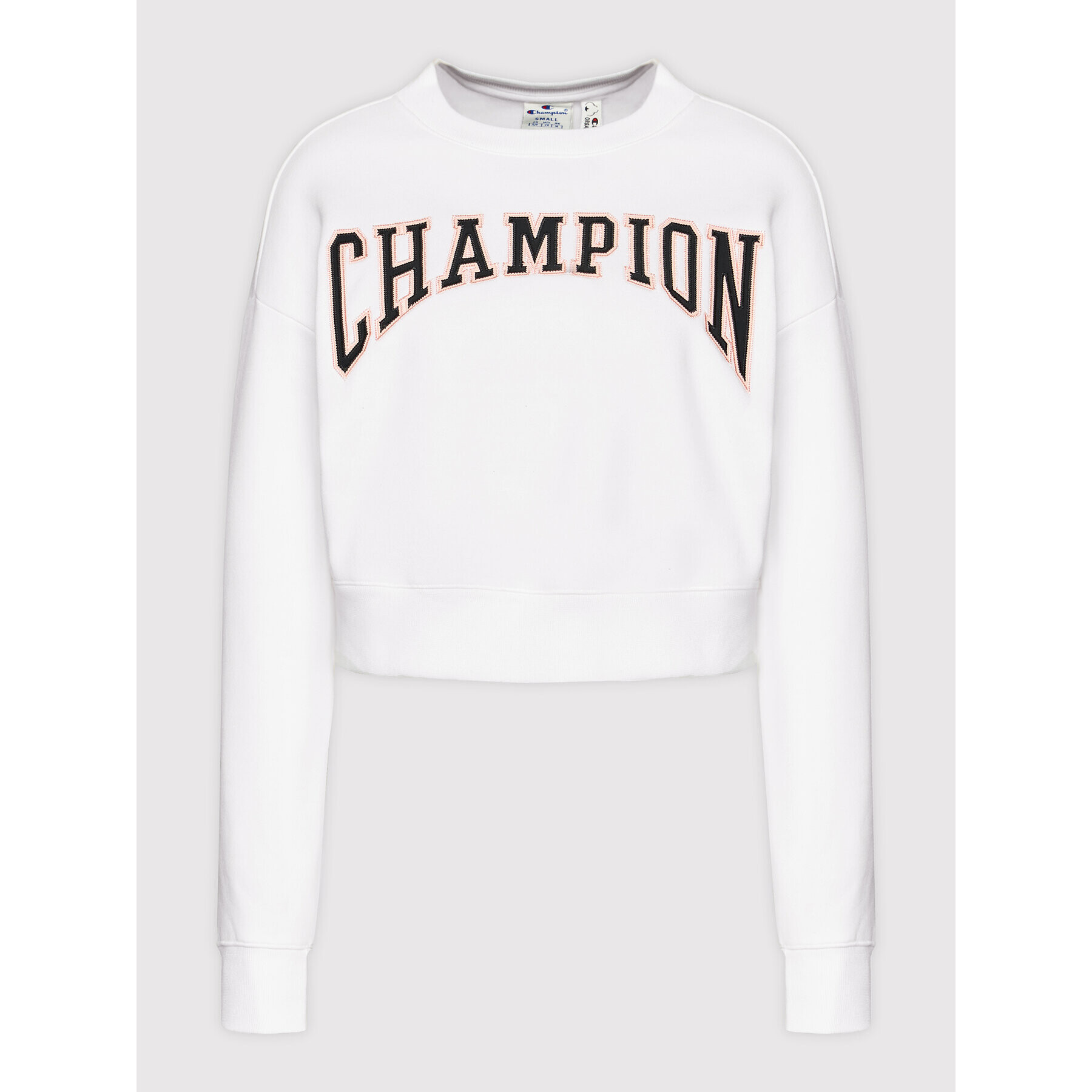 Champion Суитшърт Collegiate Logo 114767 Бял Regular Fit - Pepit.bg