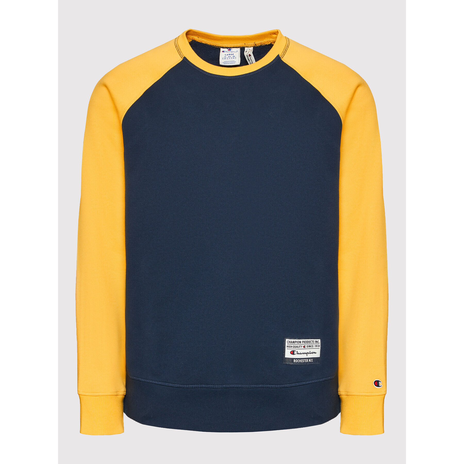 Champion Суитшърт Collegiate Logo Colour Block 216913 Тъмносин Custom Fit - Pepit.bg