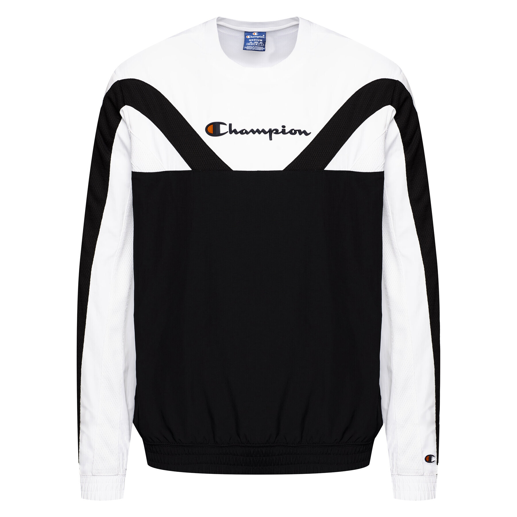 Champion Суитшърт Colour Block And Stripe Track 214262 Черен Custom Fit - Pepit.bg