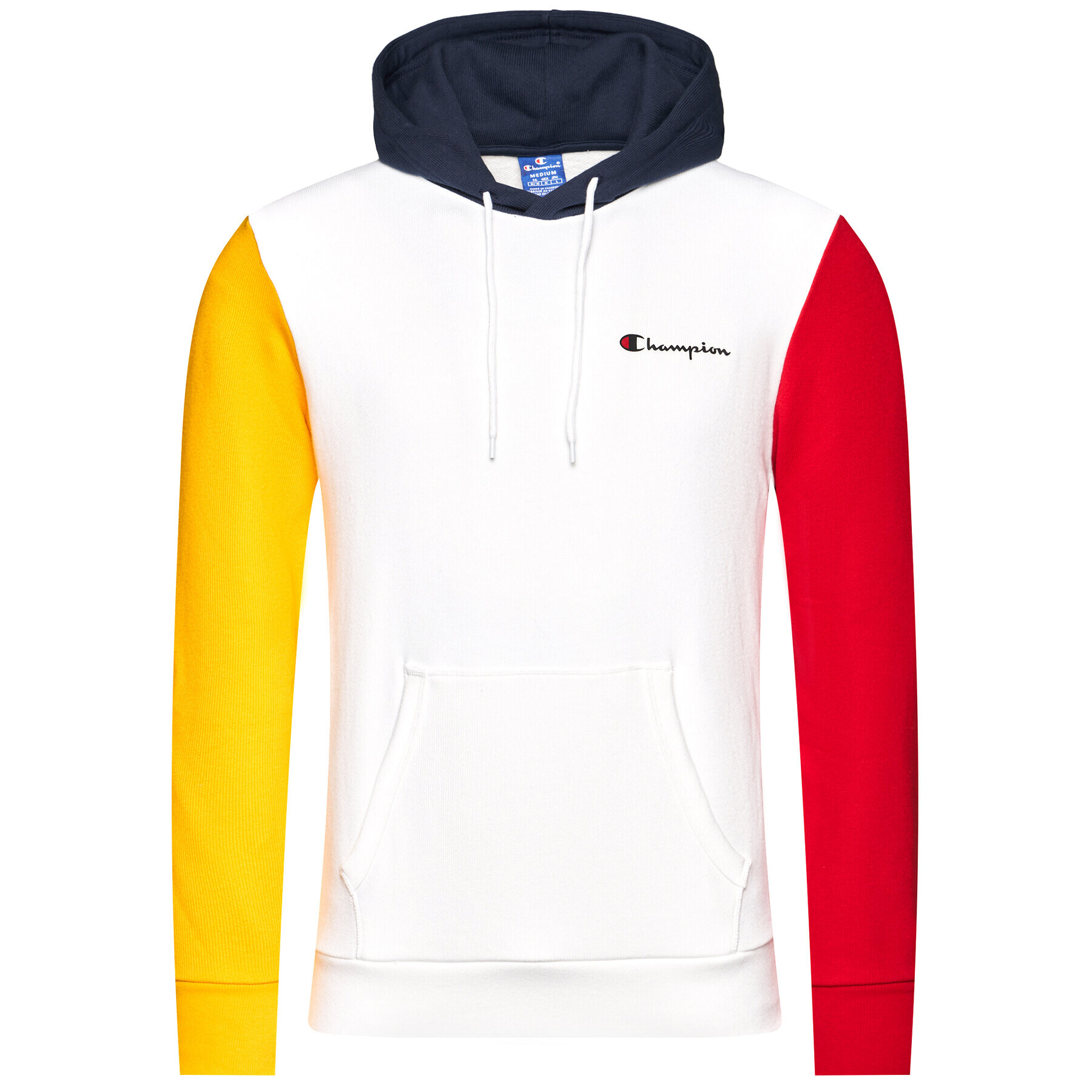 Champion Суитшърт Contrast Colour Block 214356 Бял Regular Fit - Pepit.bg