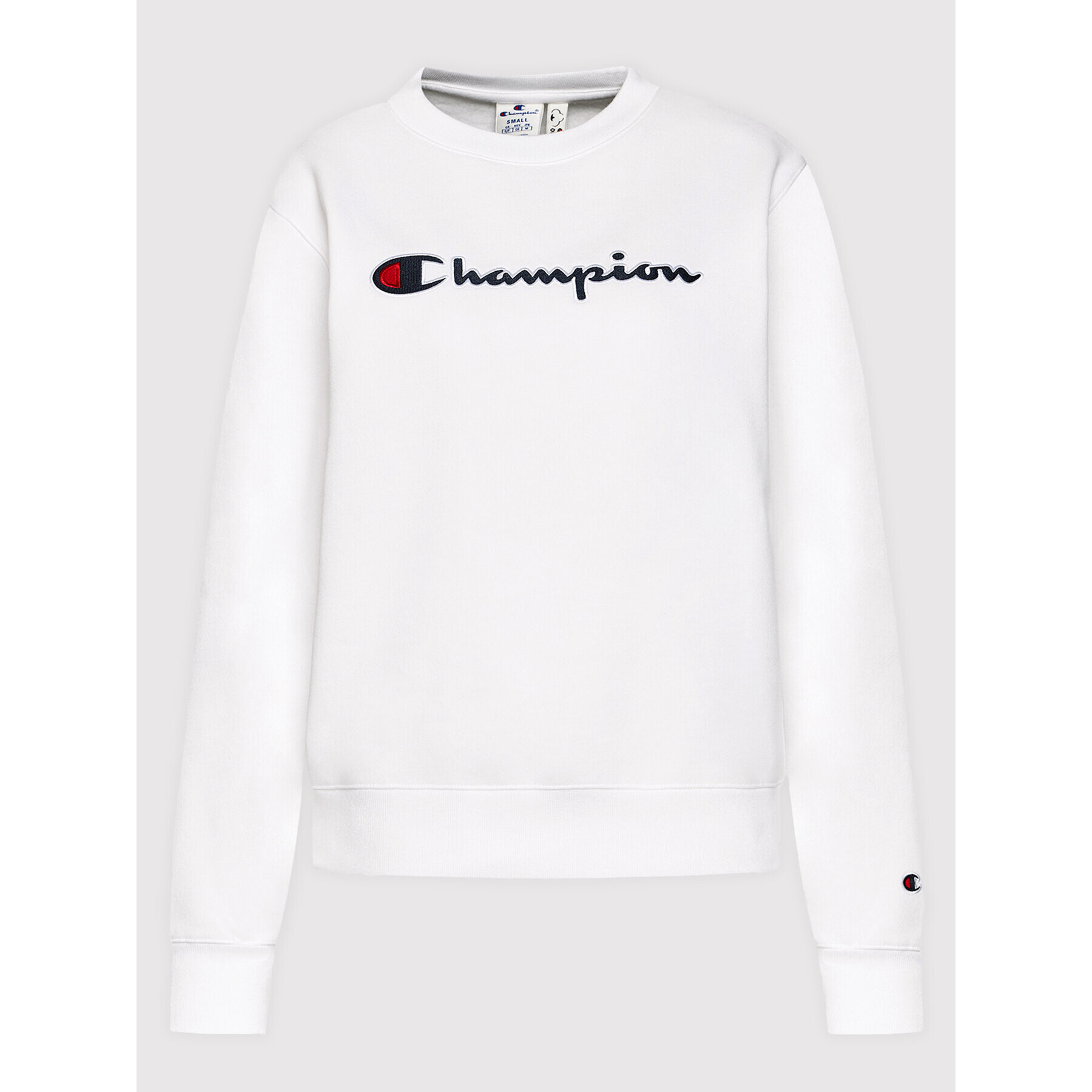 Champion Суитшърт Crewneck 114462 Бял Regular Fit - Pepit.bg