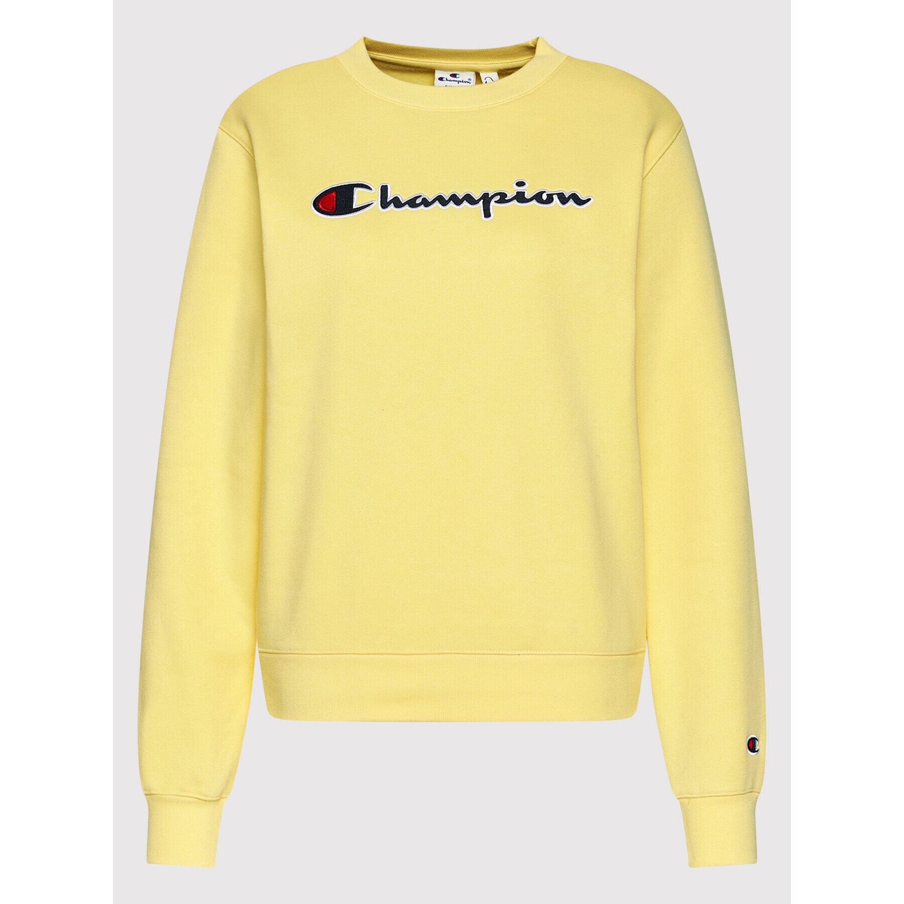 Champion Суитшърт Crewneck 114462 Жълт Regular Fit - Pepit.bg