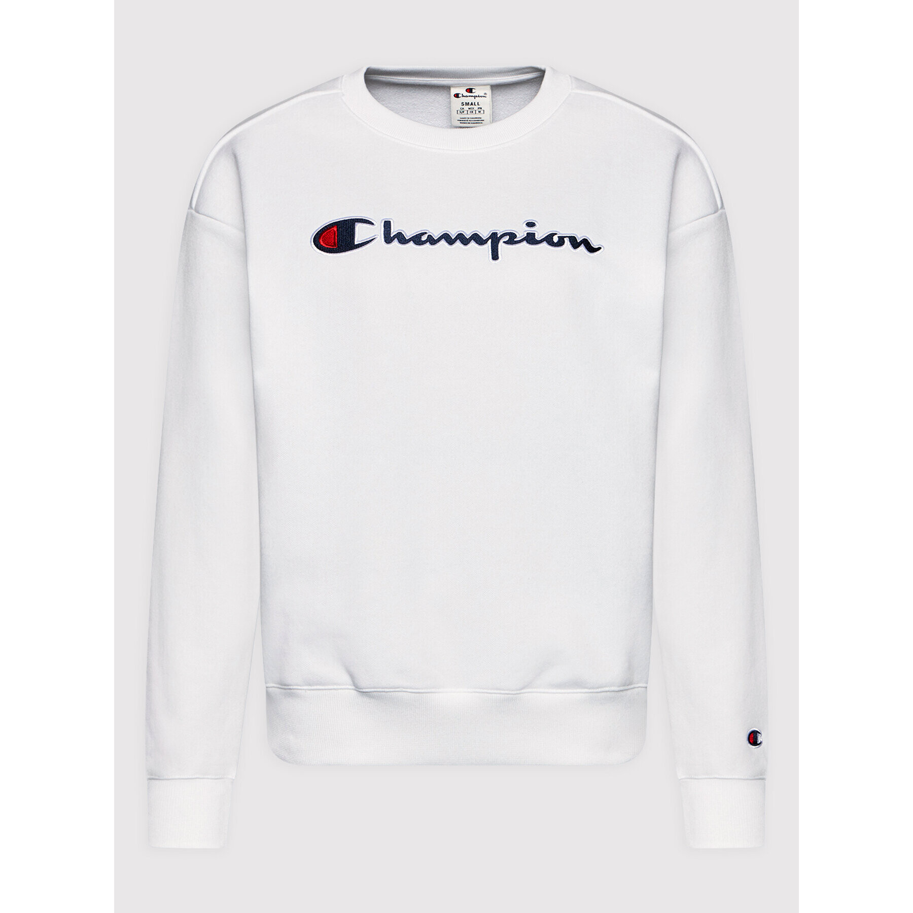 Champion Суитшърт Crewneck 114922 Бял Regular Fit - Pepit.bg