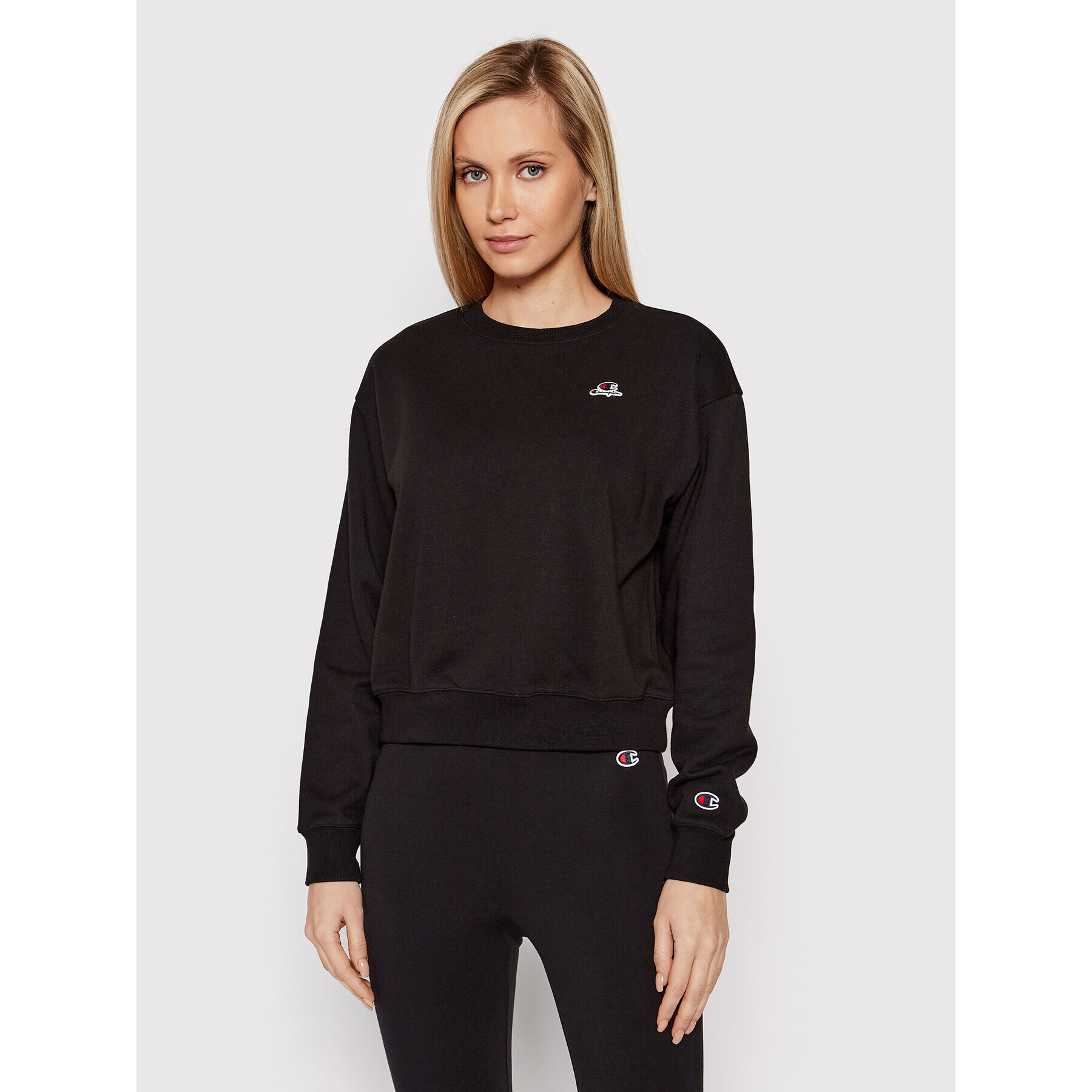 Champion Суитшърт Crewneck 114923 Черен Custom Fit - Pepit.bg