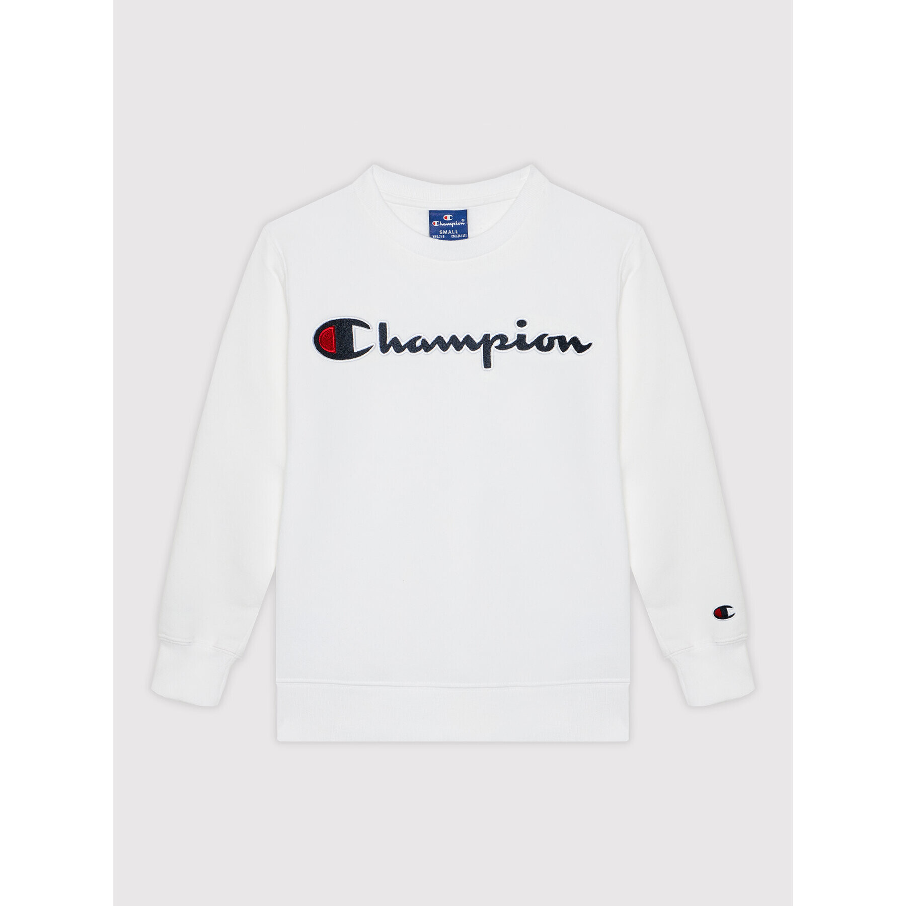 Champion Суитшърт Crewneck 305766 Бял Regular Fit - Pepit.bg