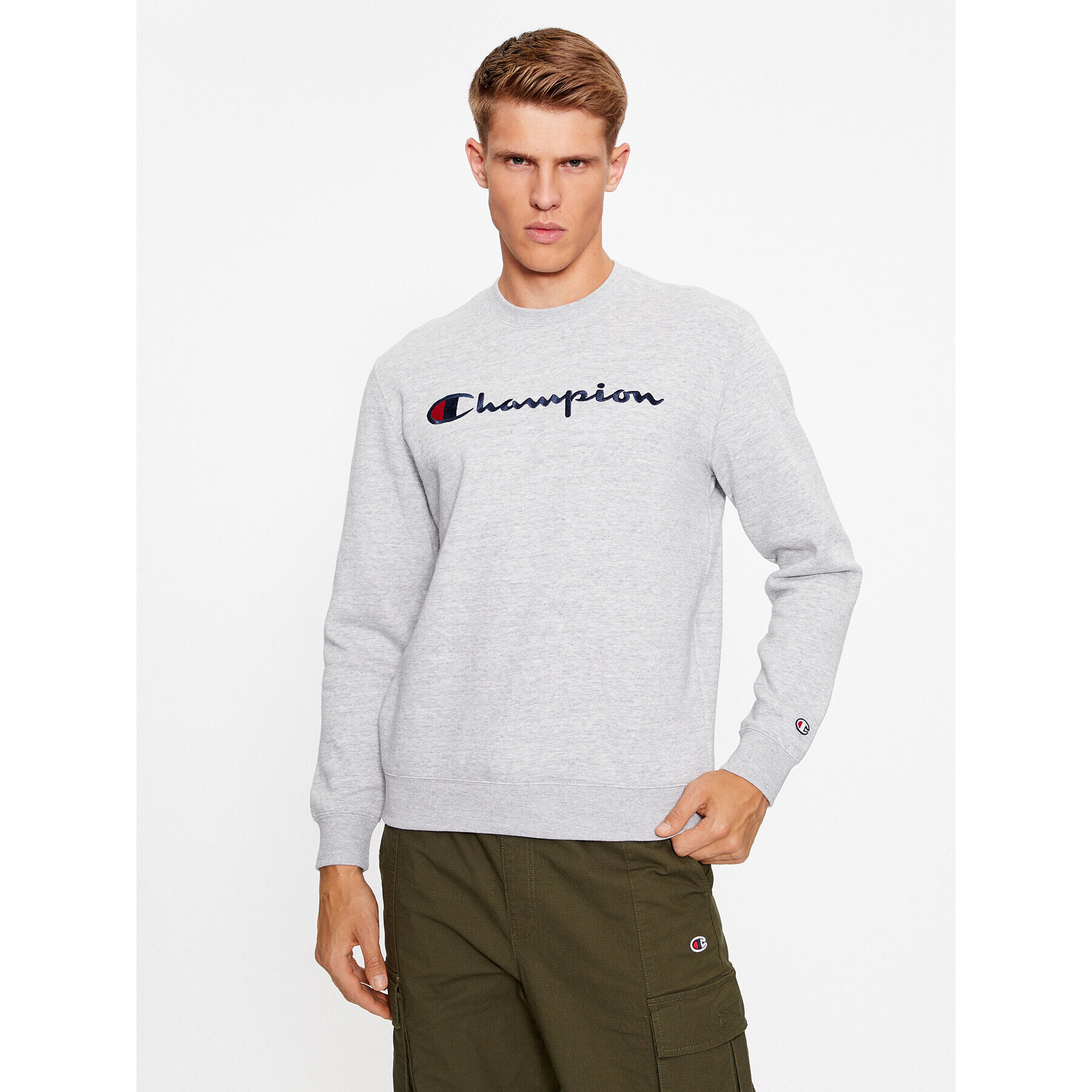 Champion Суитшърт Crewneck Sweatshirt 219204 Сив Comfort Fit - Pepit.bg