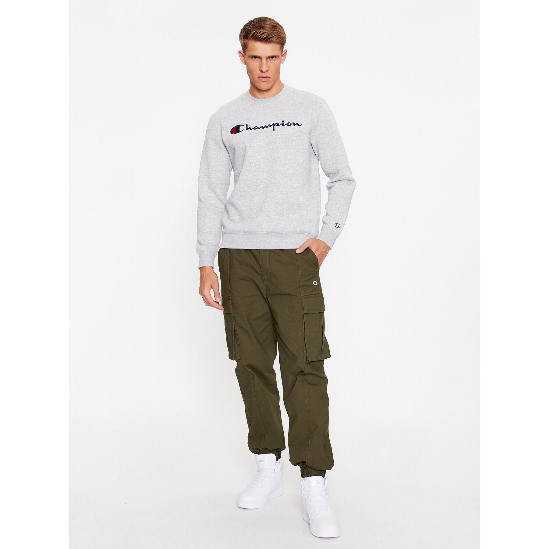 Champion Суитшърт Crewneck Sweatshirt 219204 Сив Comfort Fit - Pepit.bg