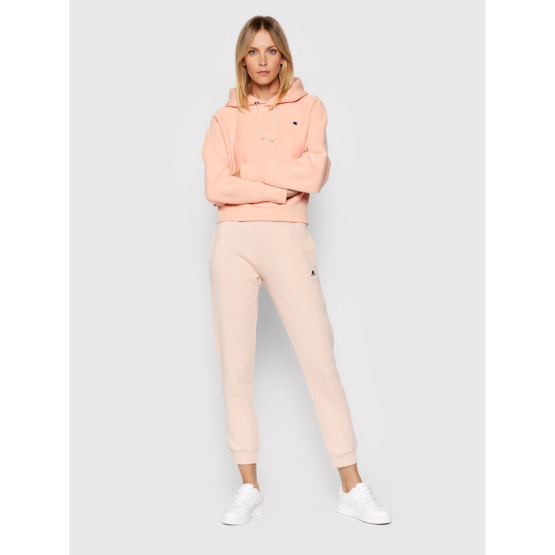 Champion Суитшърт Cropped 114613 Розов Custom Fit - Pepit.bg