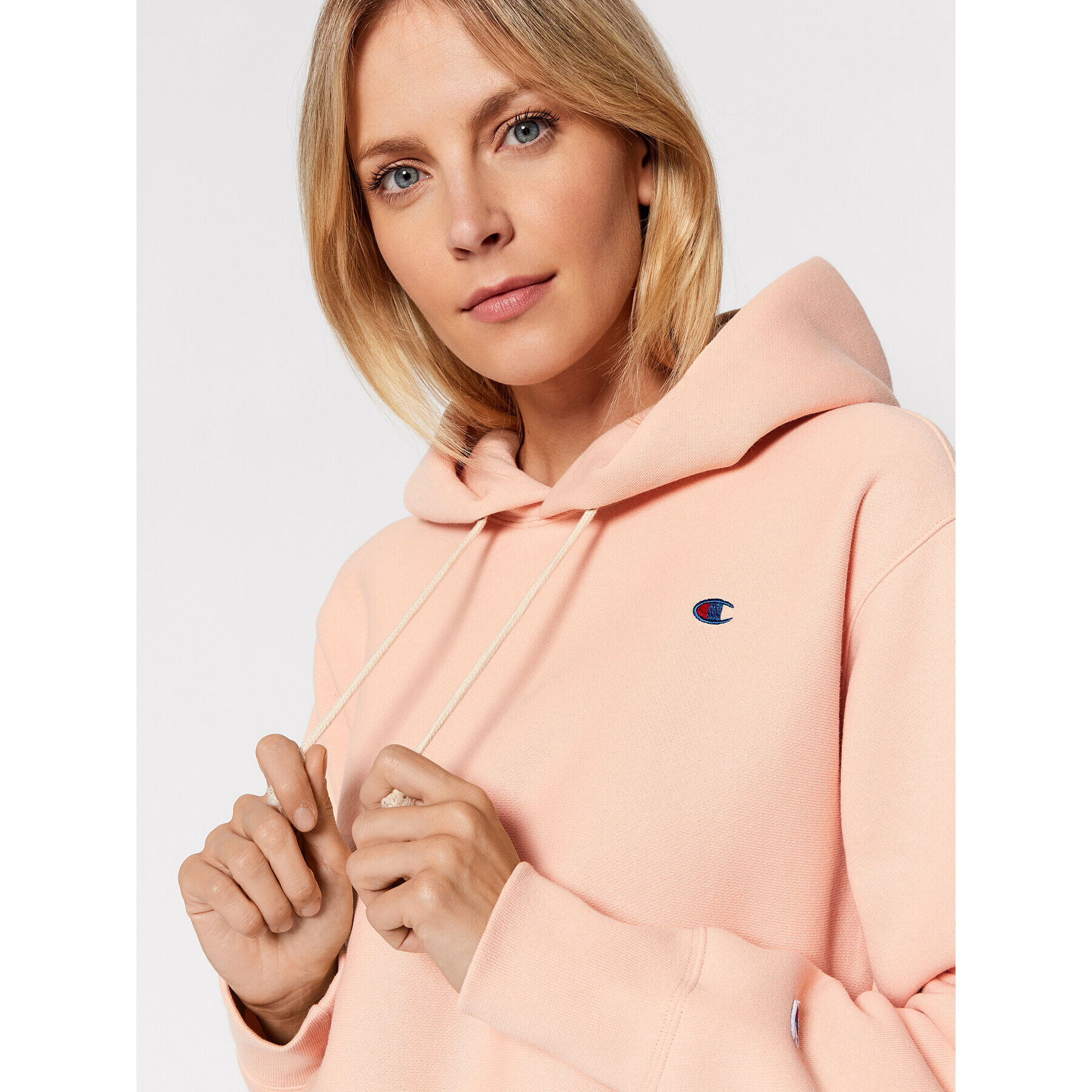 Champion Суитшърт Cropped 114613 Розов Custom Fit - Pepit.bg