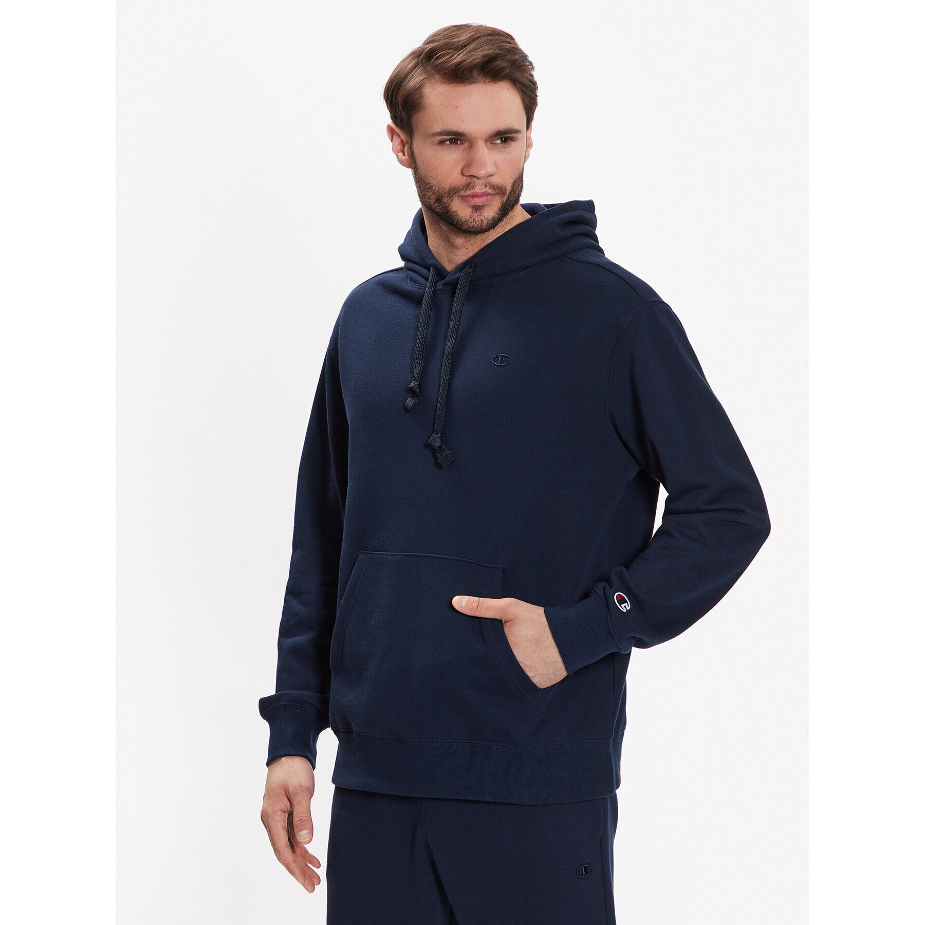 Champion Суитшърт Embroidered 218491 Тъмносин Regular Fit - Pepit.bg