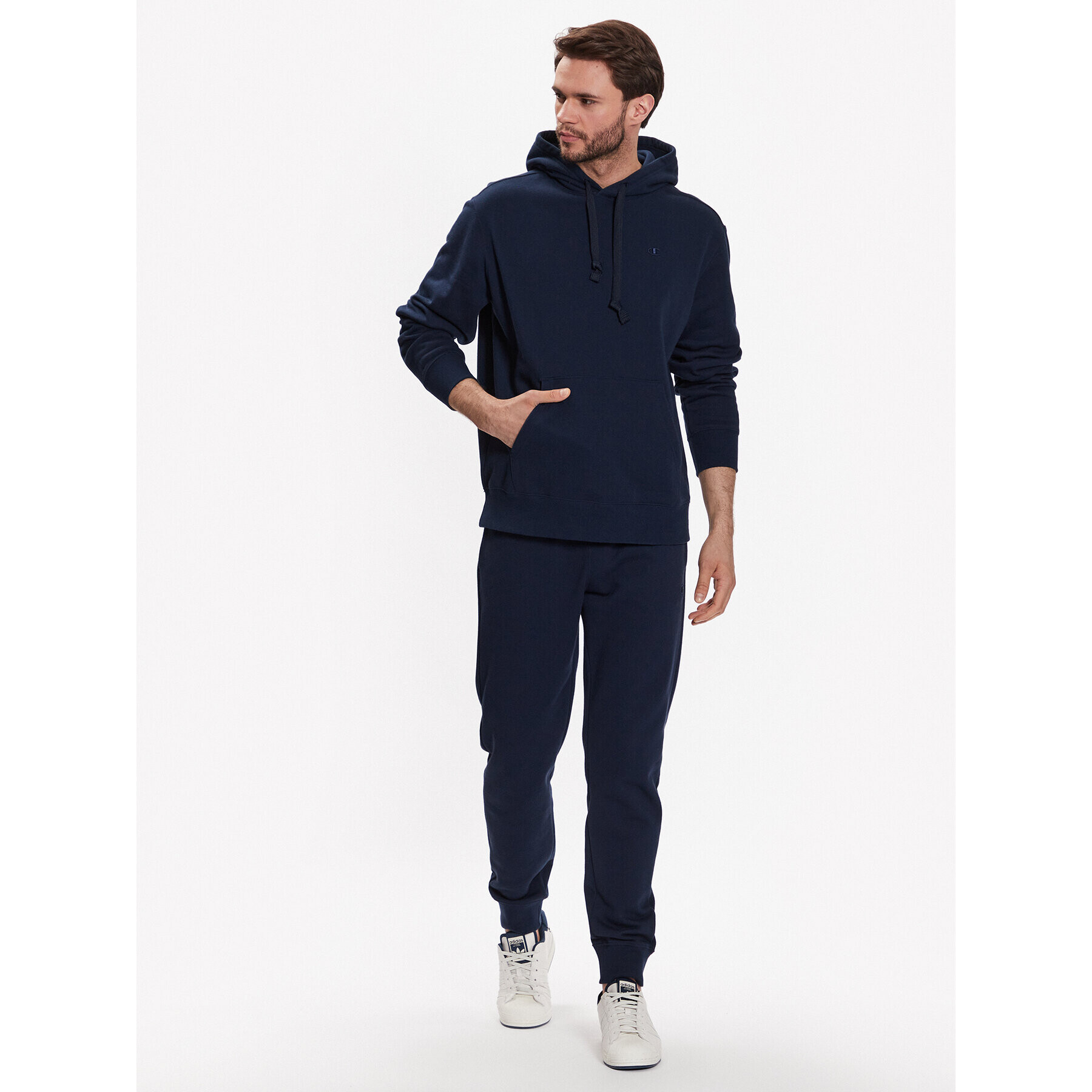 Champion Суитшърт Embroidered 218491 Тъмносин Regular Fit - Pepit.bg